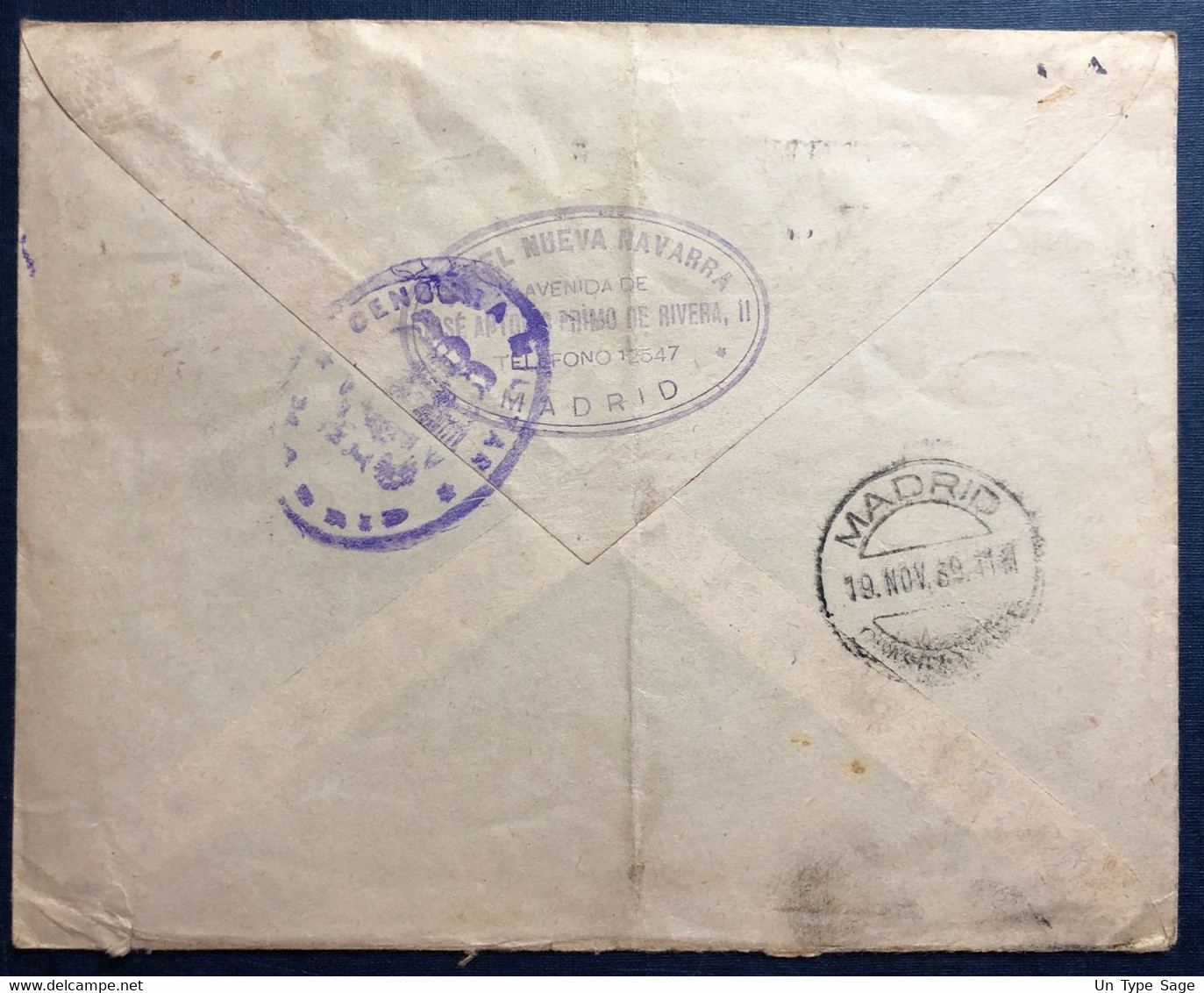 Espagne, Divers Sur Enveloppe De Madrid 19.11.1939 + Censure De Madrid, Pour La France - (B4211) - Briefe U. Dokumente
