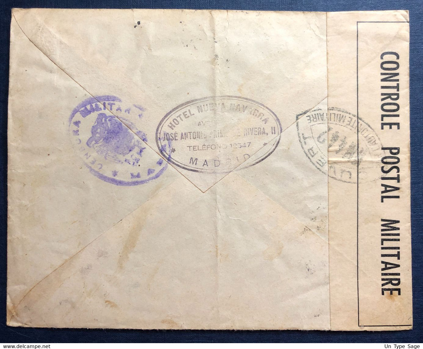 Espagne, Divers Sur Enveloppe De Madrid 21.11.1939 + Censure De Madrid, Pour La France - (B4212) - Cartas & Documentos