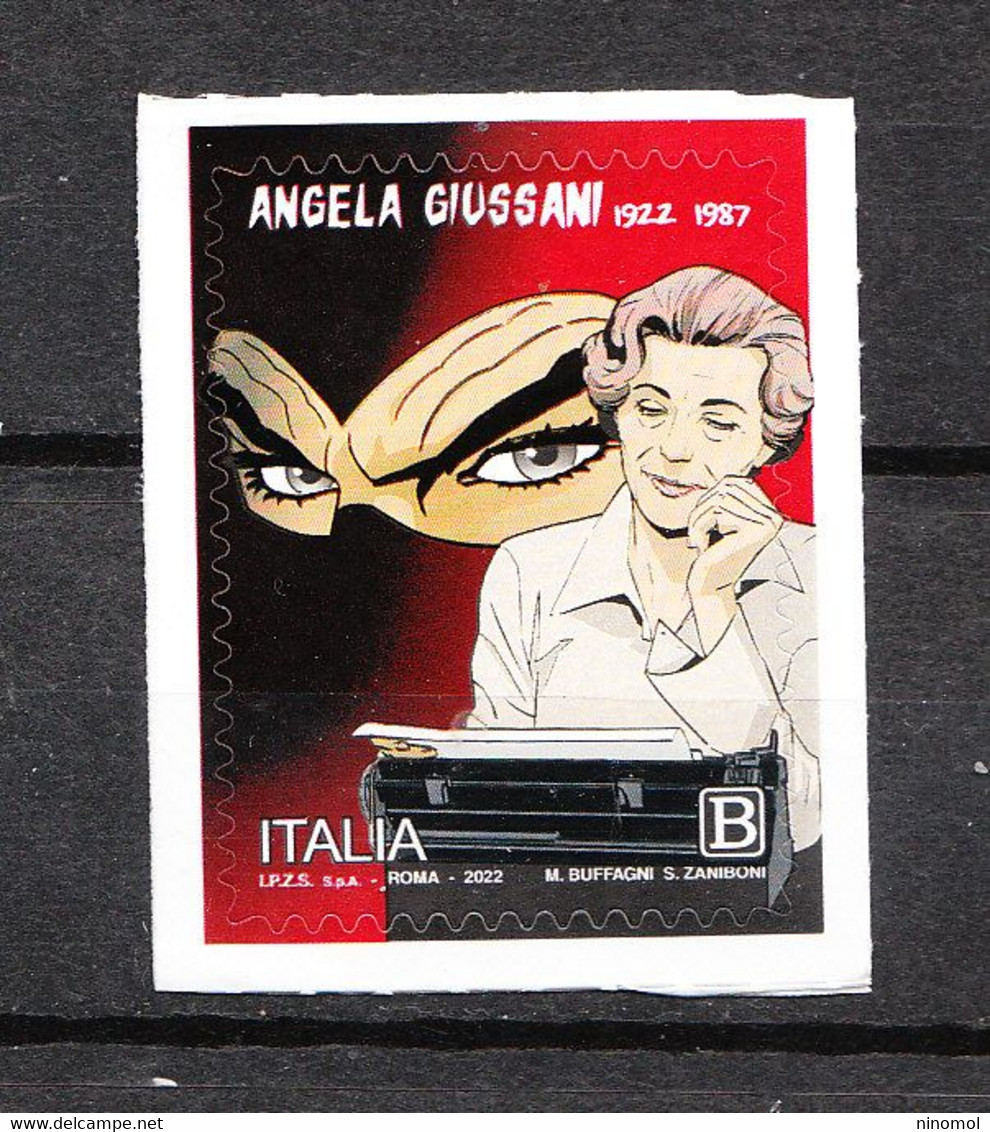Italia -   2022. Angela Giussani, Ideatrice Del Fumetto Diabolik. Creator Of The Comic Diabolik. MNH Self Adhesive - Ecrivains
