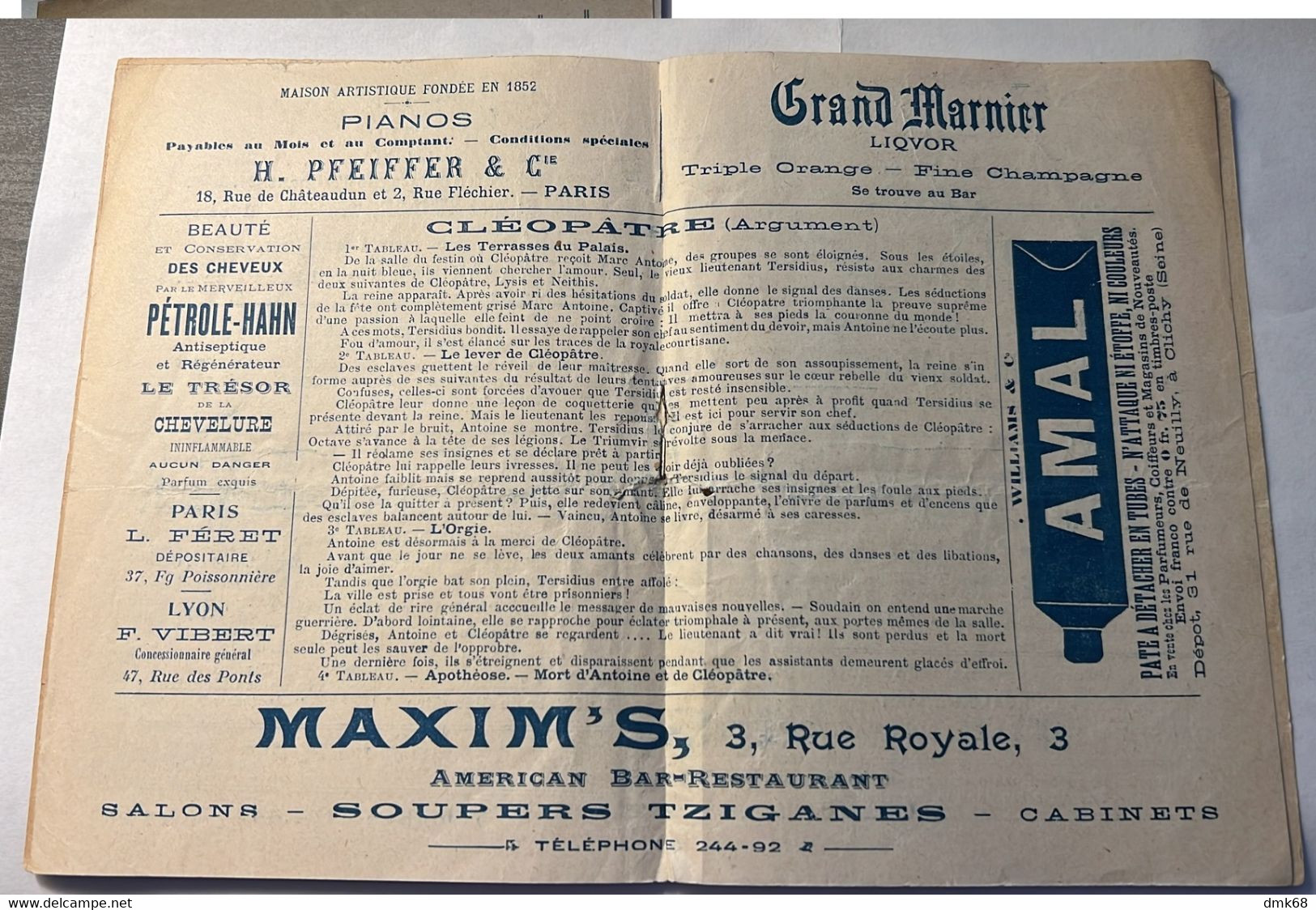 CASINO DE PARIS - PROGRAMME - 1900 - SEE ALL THE PHOTOS / VOIR TOUTES LES PHOTOS - RARE (15735) - Programme