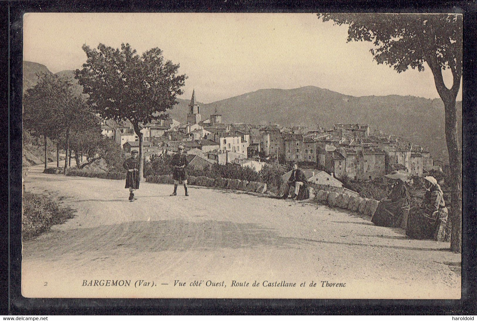 CPA 83 - BARGEMON - VUE COTE OUEST, ROUTE DE CASTELLANE ET DE THORENC - Bargemon