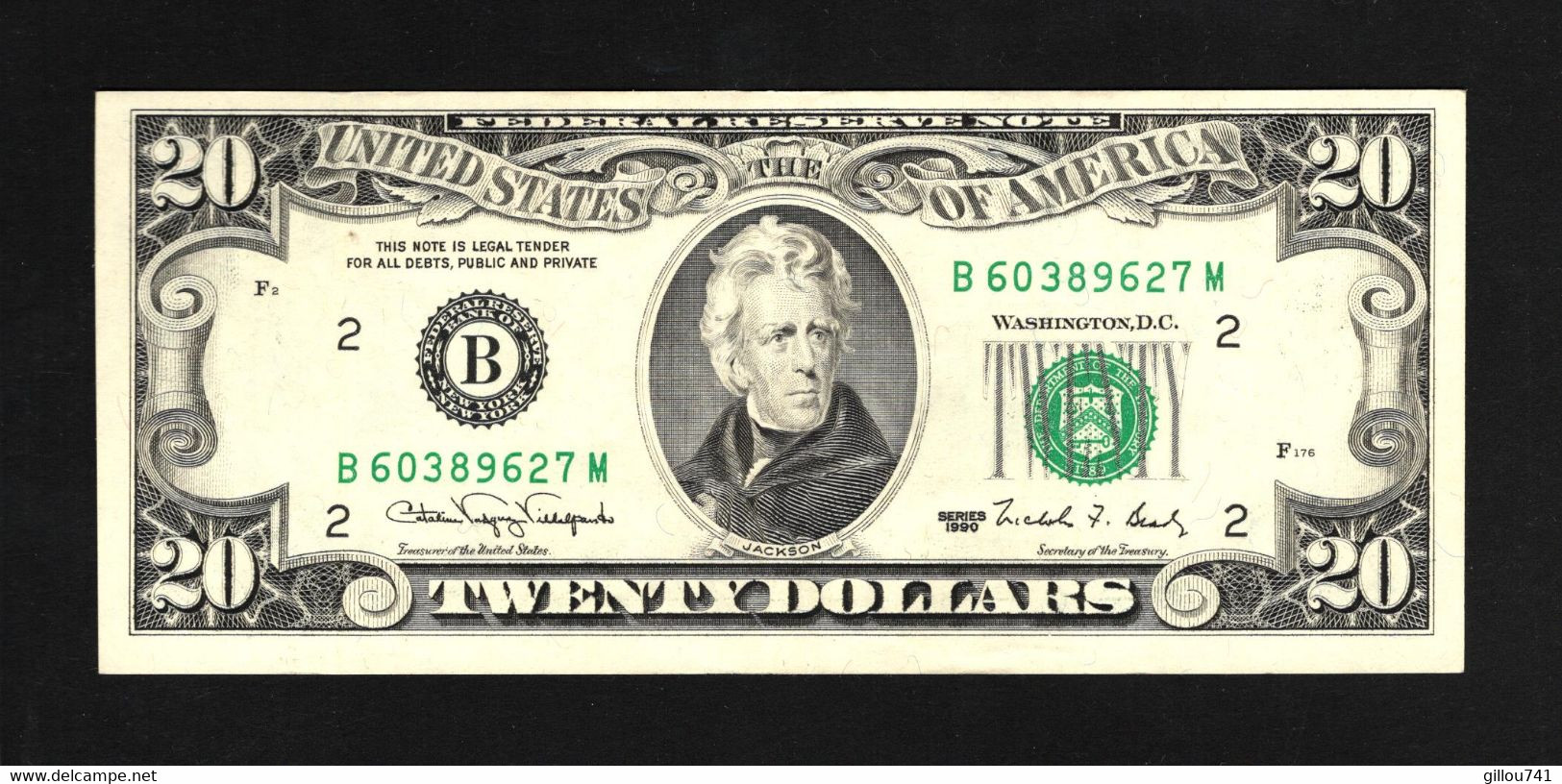 Etats Unis D'Amérique, 20 Dollars, 1990 Federal Reserve Notes - Small Size 1990 Series - Billets De La Federal Reserve (1928-...)