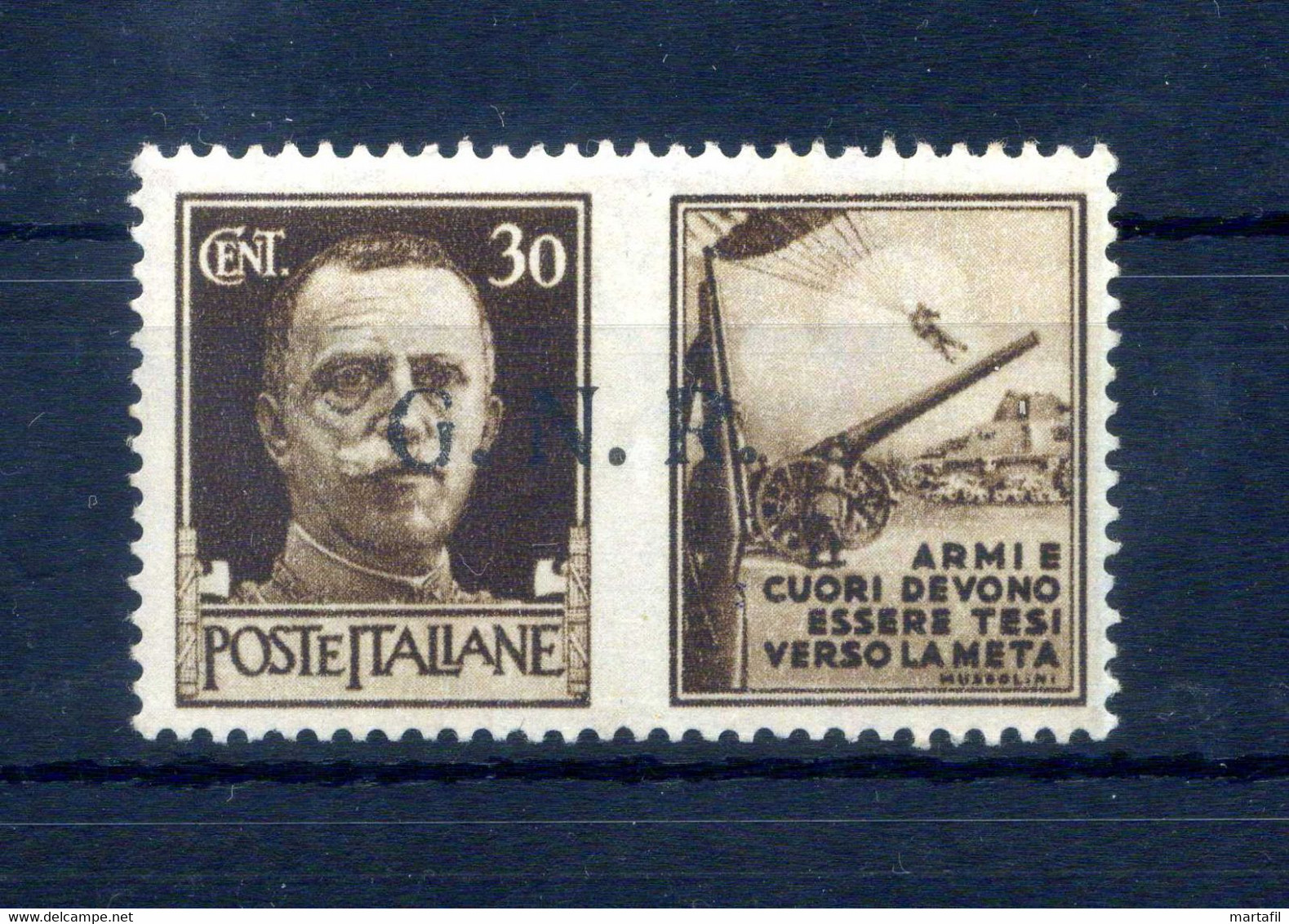 1944 Repubblica Sociale Italiana RSI Propaganda Di Guerra N.18 MNH ** Timbrino - War Propaganda