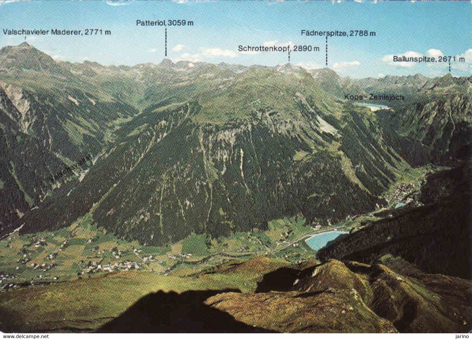 Austria, Vorarlberg, Blick Von Der Versettla Auf Gaschurn, Bezirk Bludenz, Gebraucht 1986 - Gaschurn