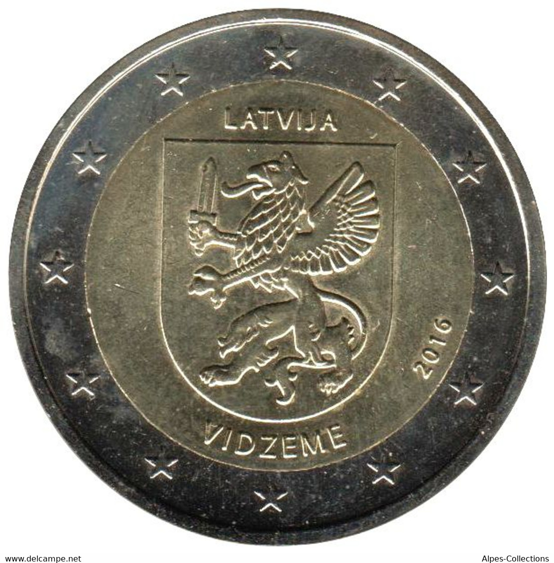 LE20016.2 - LETTONIE - 2 Euros Commémo. Régions - Livonie - Vidzeme - 2016 - Lettonie