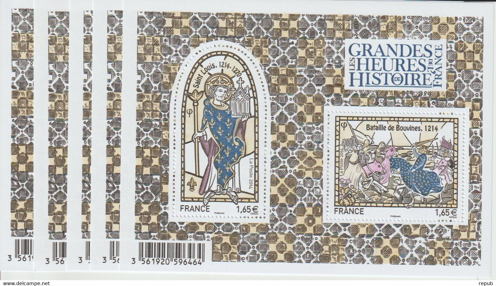 France Année 2014 Bloc Histoire F4857 ** MNH Par 5 Exemplaires - Neufs