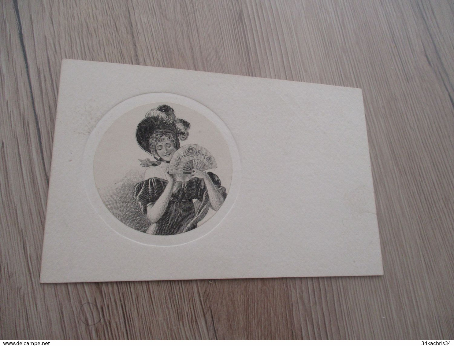 CPA Illustrateur Tirage Avant 1906 Femme Beau Médaillon Gravée Bel état - Ante 1900