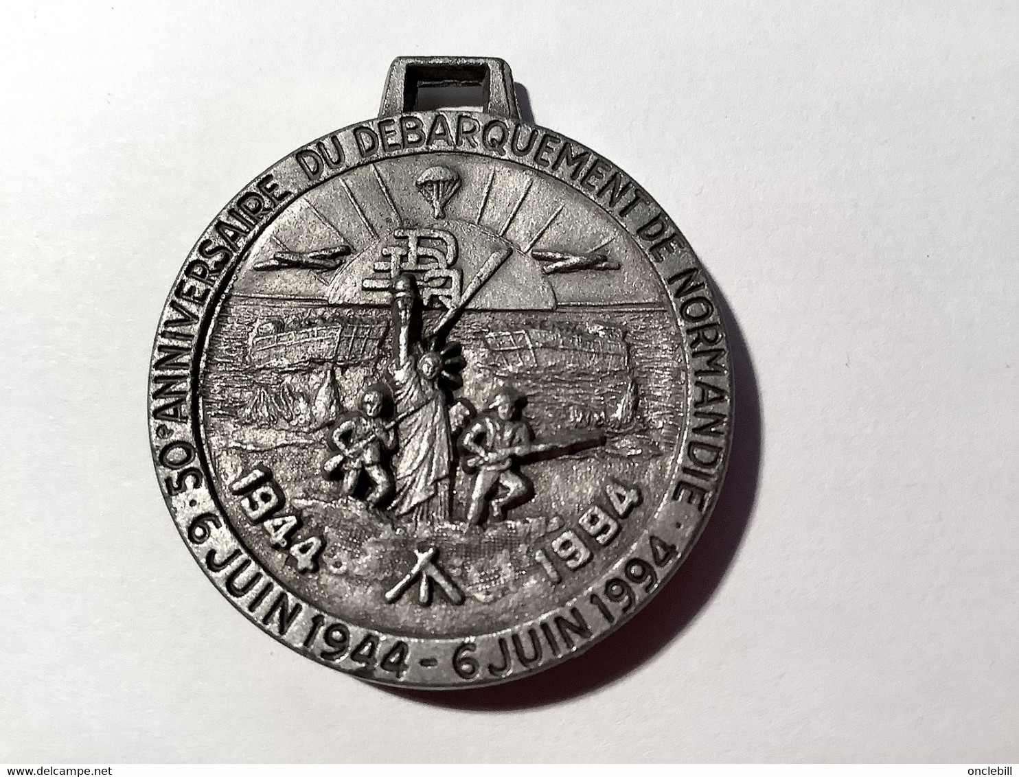 Médaille Argent 50ème Anniversaire Débarquement Normandie 1944-1994 état Superbe - Frankrijk