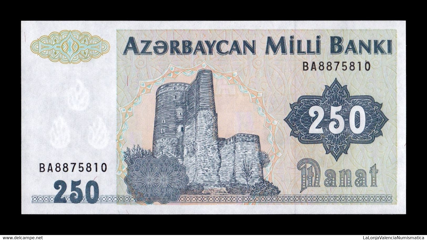 Azerbaiyan Azerbaijan 250 Manat 1992 Pick 13b Sc Unc - Azerbaïdjan