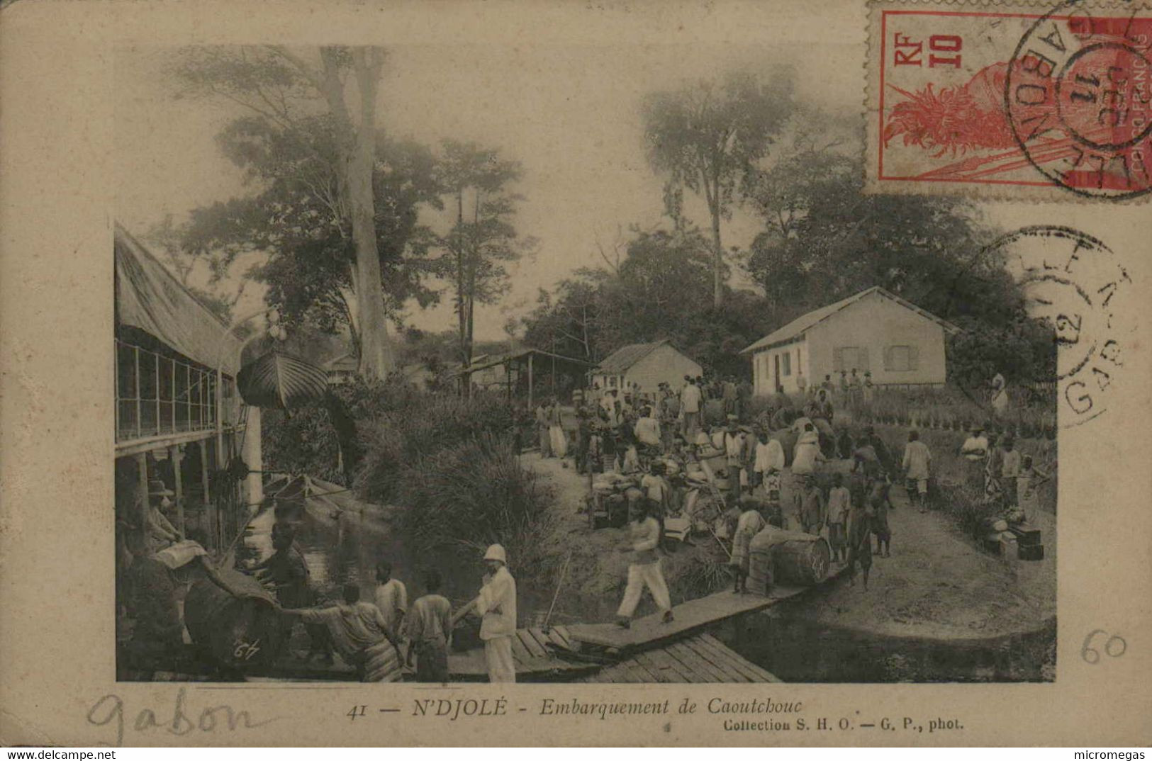 Gabon - N'DJOLE - Embarquement Du Caoutchouc - Gabon