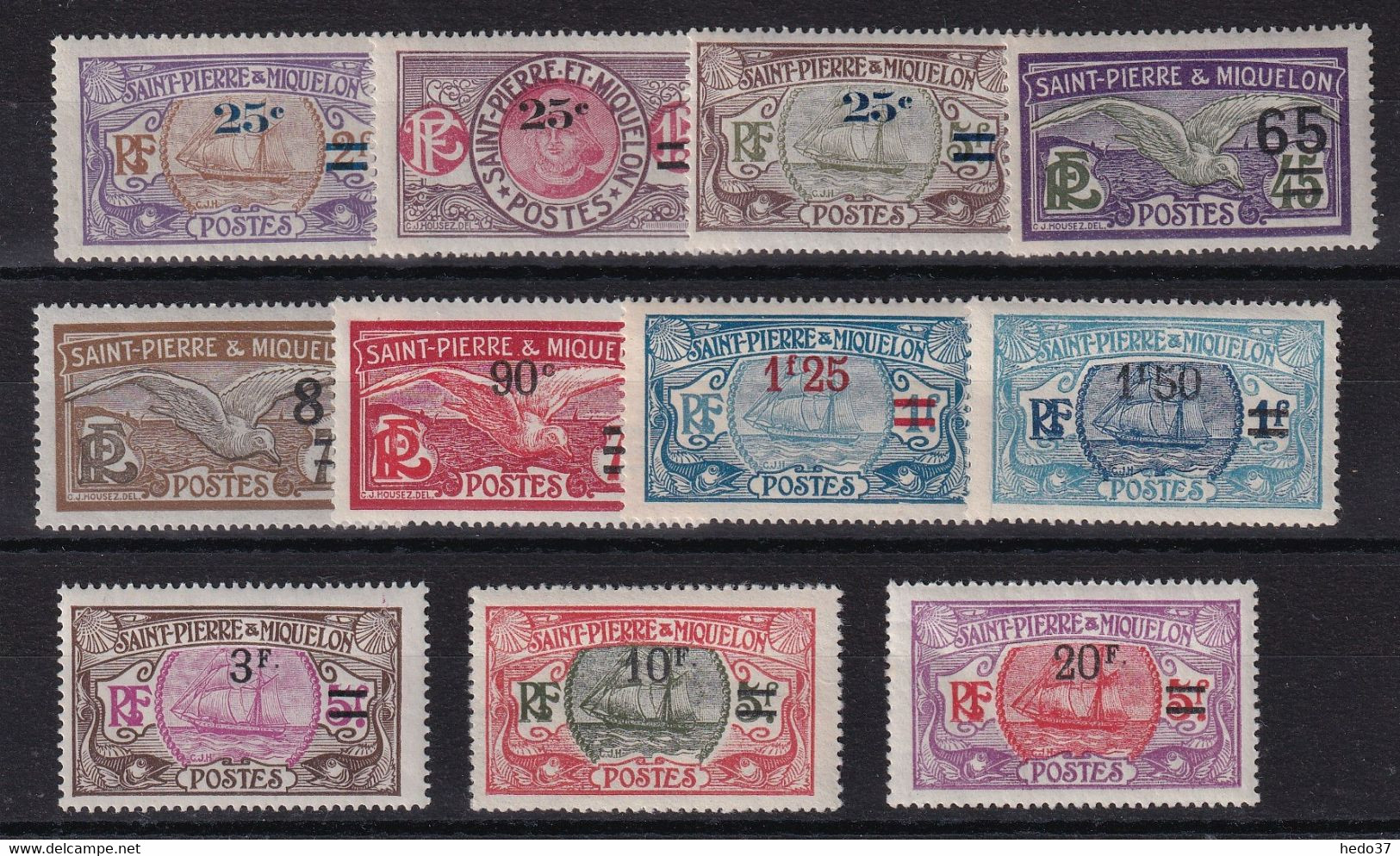 Saint Pierre Et Miquelon N°118/128  - Neuf * Avec Charnière (légères) - TB - Unused Stamps