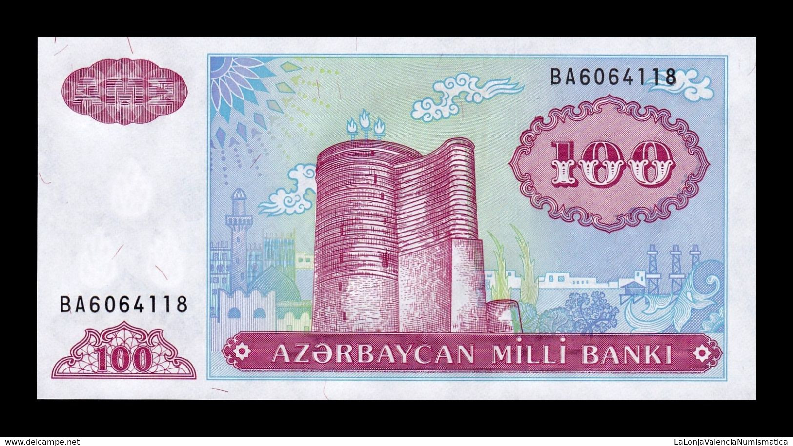 Azerbaiyán Azerbaijan 100 Manat ND (1993) Pick 18b Sc Unc - Azerbaïdjan