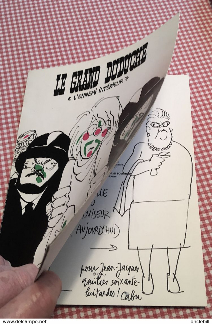 Cabu Dessin Autographe Dédicace Sur EO Originale Le Grand Duduche L'ennemi Intérieur 1973 UNIQUE !! - Cabu