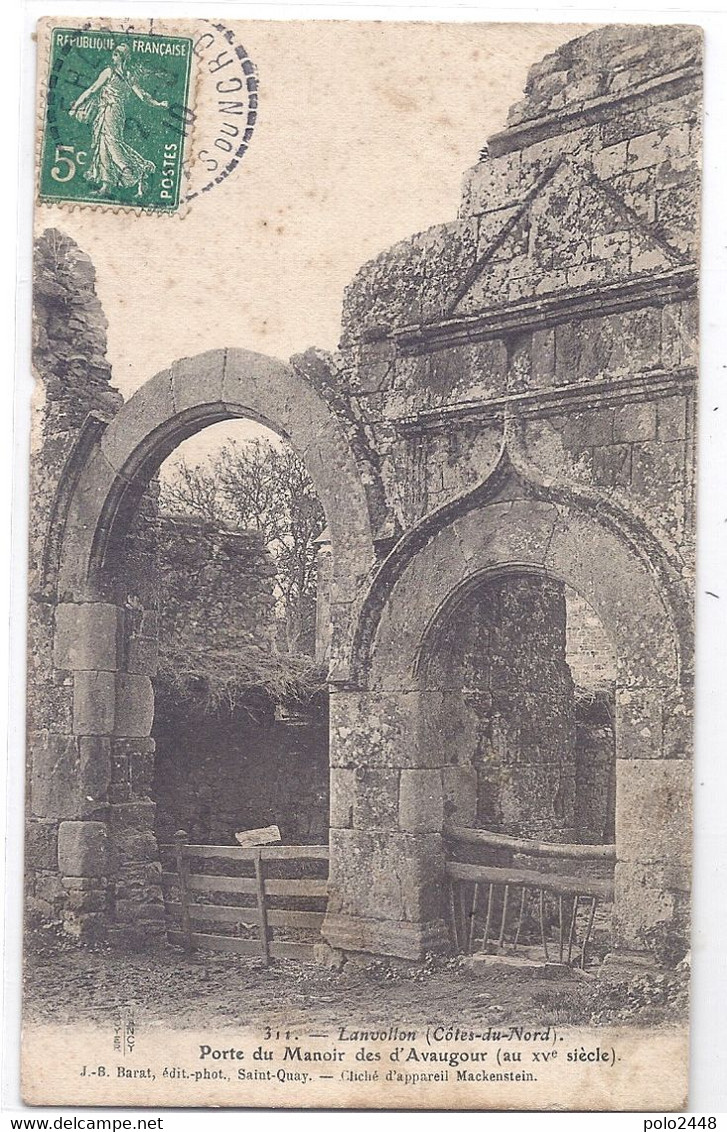 CPA - Lanvollon - Porte Du Manoir Des Avaugour - Lanvollon