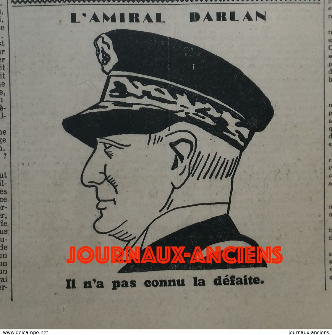 1941 Journal GRINGOIRE - COLLABORATION - N° 636 L'AMIRAL DARLAN - A VOIR - Le Peuple