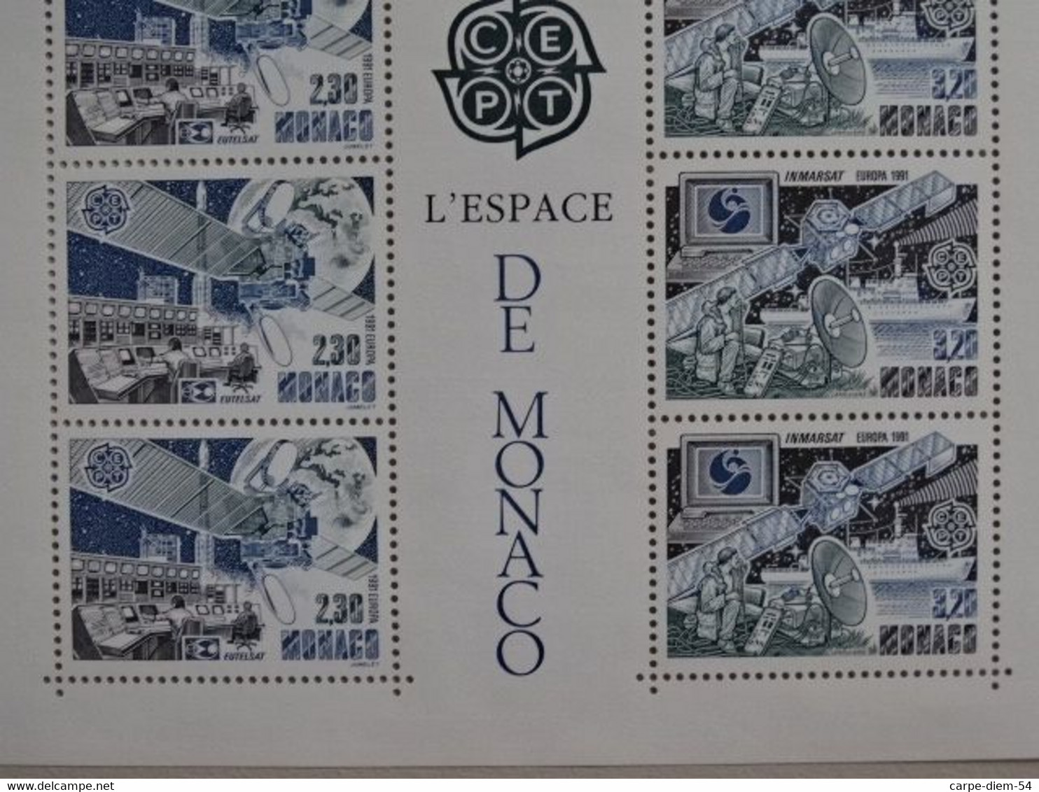 Monaco - Feuillet Neuf Non Oblitéré Avec 10 Timbres - L'Espace - Eutelsat & Inmarsat - Europa CEPT 1991 - Blocs