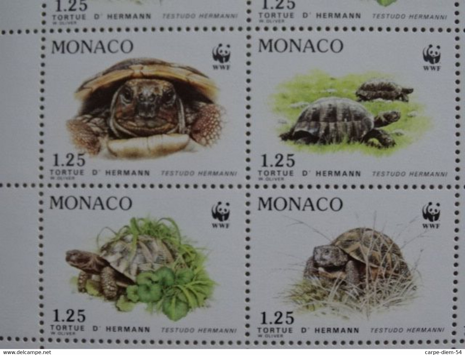 Monaco - Feuillet Neuf Non Oblitéré Avec 16 Timbres - WWF - Tortue D'Hermann - Non Daté - Blocs