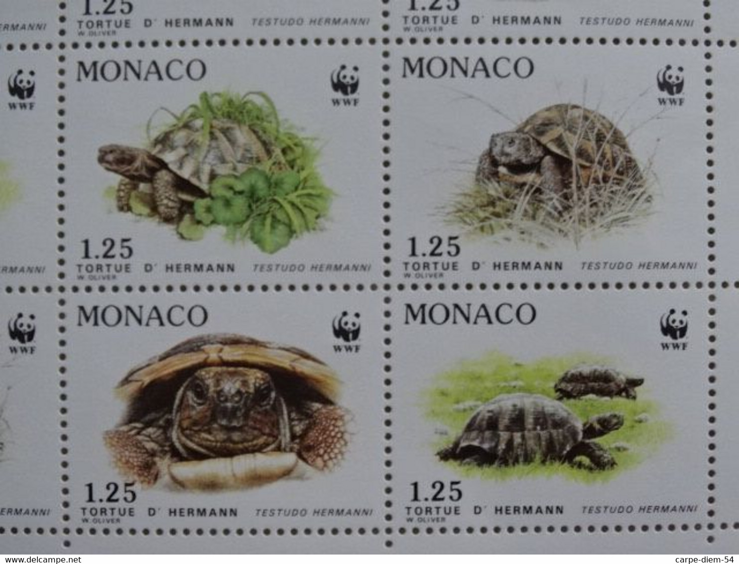 Monaco - Feuillet Neuf Non Oblitéré Avec 16 Timbres - WWF - Tortue D'Hermann - Non Daté - Blocs