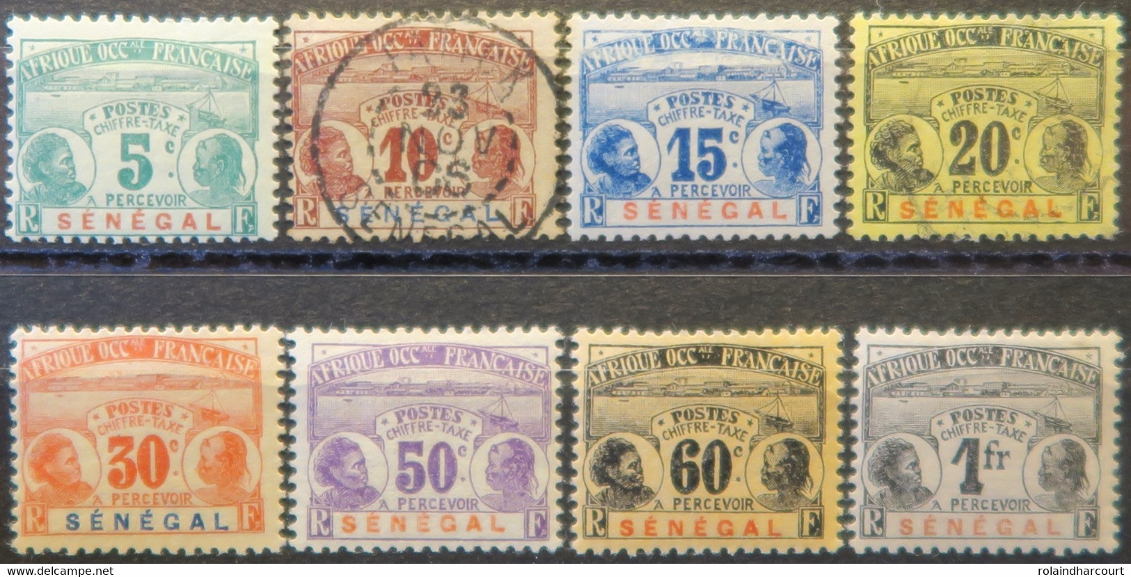 LP3822/11 - 1906 - COLONIES FRANÇAISES - SENEGAL - T. TAXE - SERIE COMPLETE - N°4 à 11 NEUFS*/(*)/☉ - Cote (2017) : 120€ - Strafport