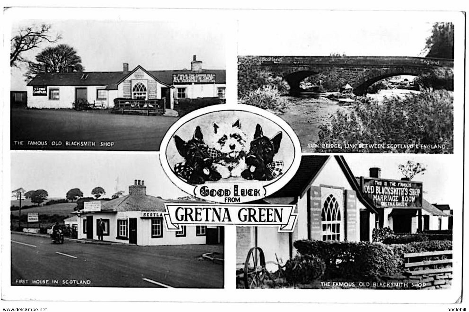 Gretna Green Multivue Carte Souvenir Blacksmith "s Shop 1960 état Superbe - Dumfriesshire