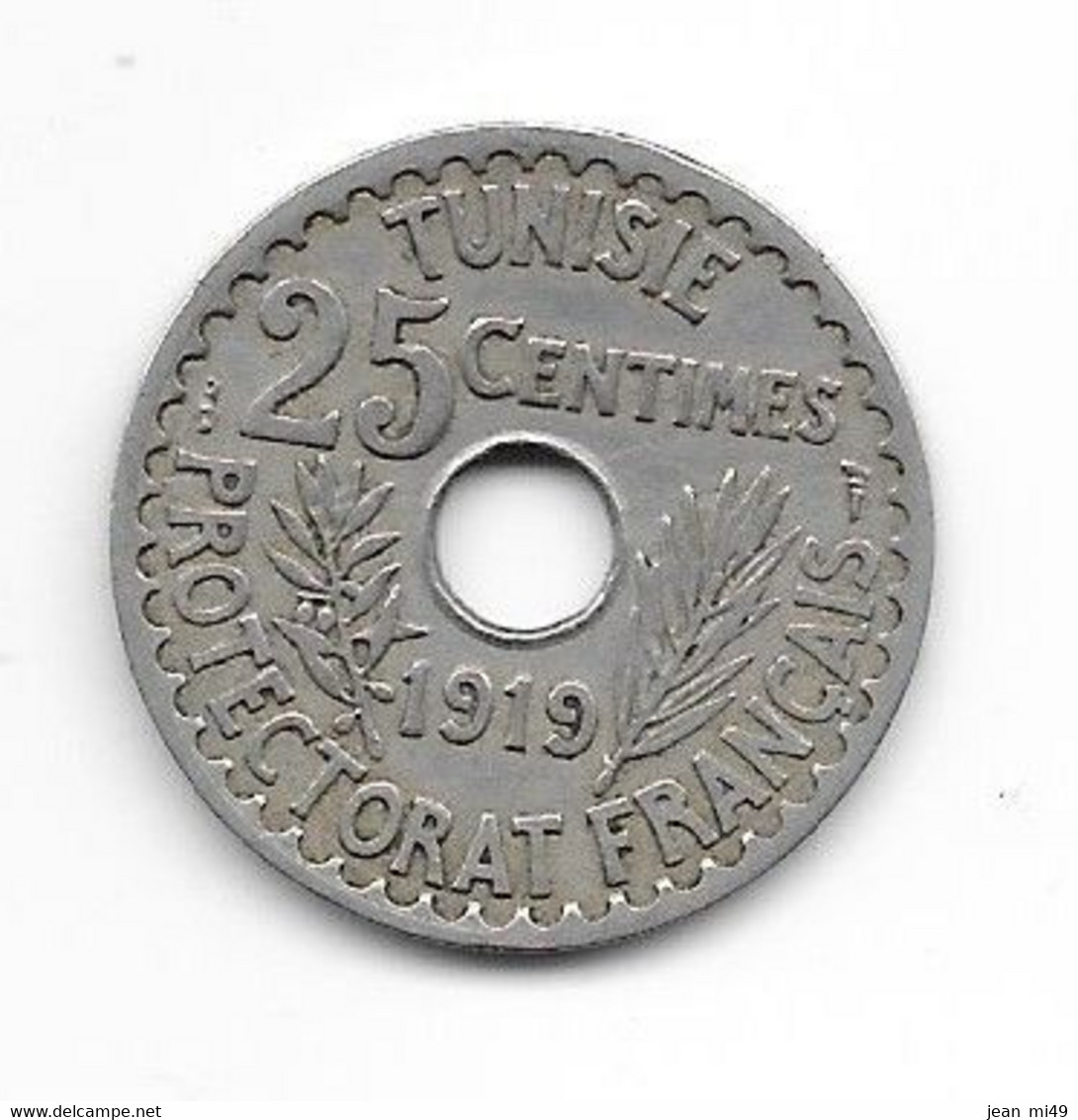 TUNISIE - 25 Centimes - 1919 - Tunisie