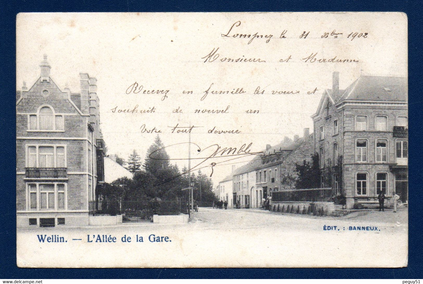 Wellin. L ' Allée De La Gare. 1903 - Wellin