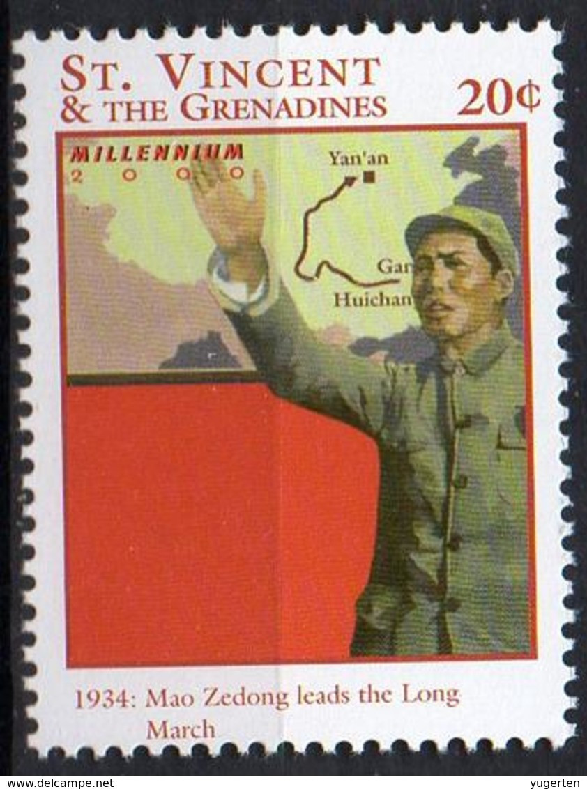 ST VINCENT 1v MNH** Mao Zedong - Mao Tse Toung Mao Tse Tung China Long March - Mao Tse-Tung