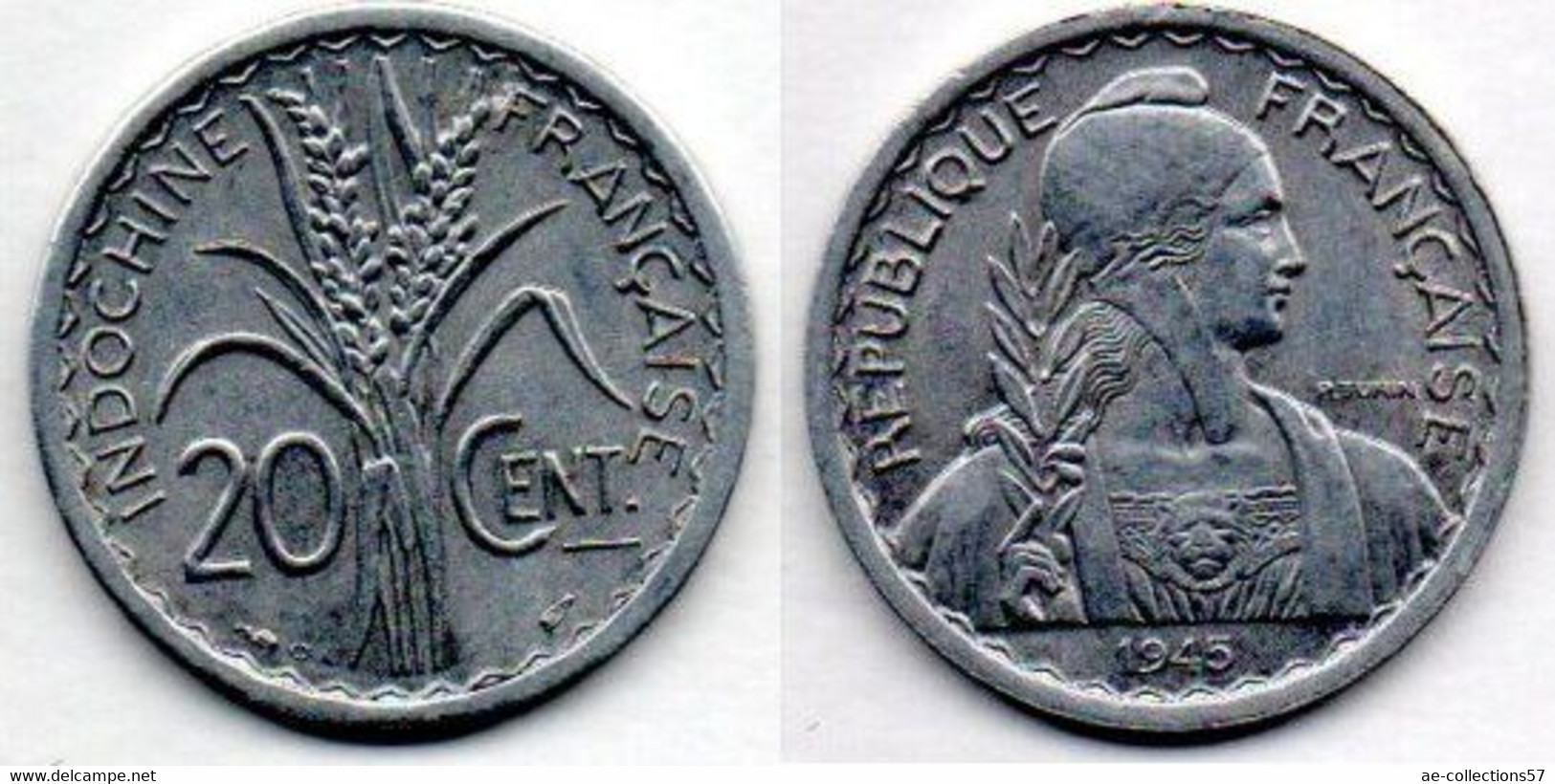 MA 18727  /  Indochine - Indochina 20 Cents 1945 SUP - Indochina Francesa