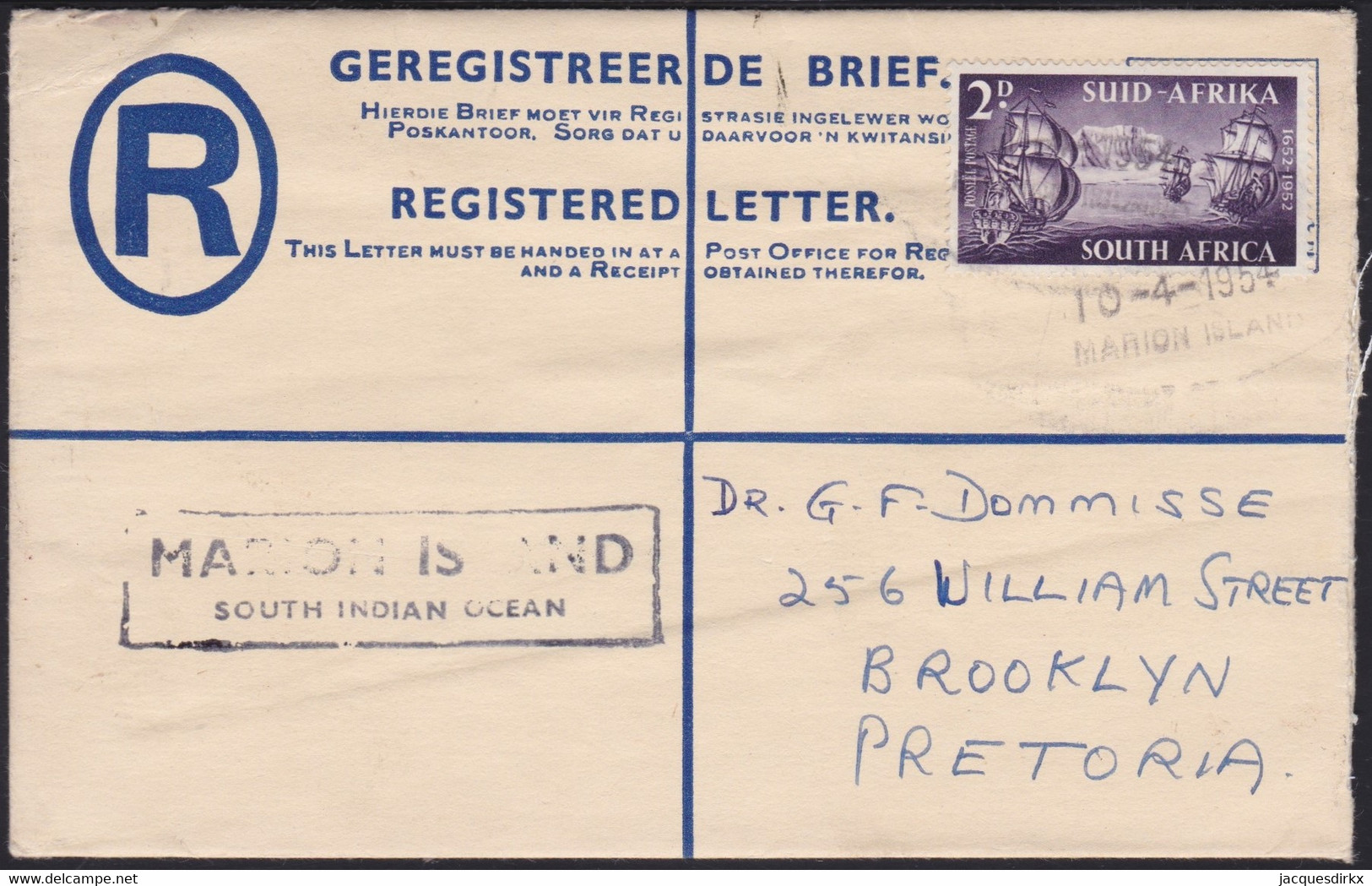 South Africa   .     SG    .   Registered Letter  (2 Scans)  .       O  .   Cancelled - Cartas