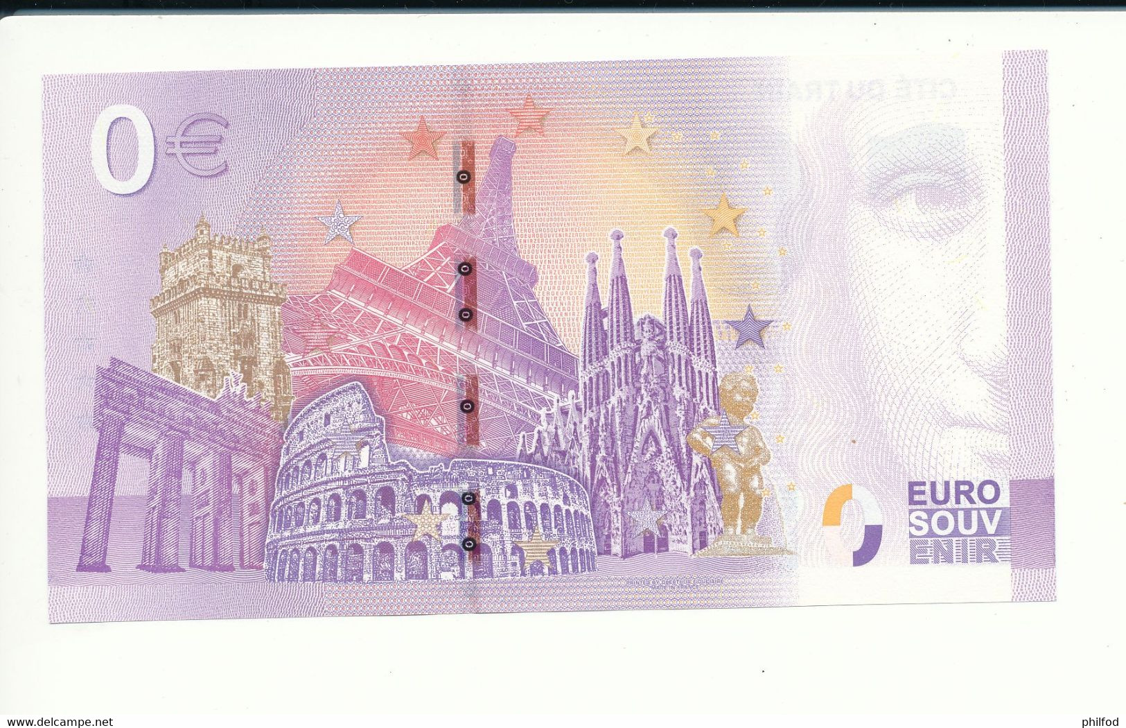 Billet Touristique  0 Euro  - CITÉ DU TRAIN - UEBY - 2020-2 - ANNIV - N° 4033 - Autres & Non Classés