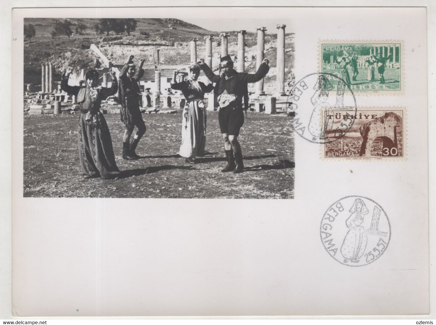 TURKEY,TURQUIE,TURKEI, BERGAMA, 1957 ,MAXIMUMCARD - Cartas & Documentos