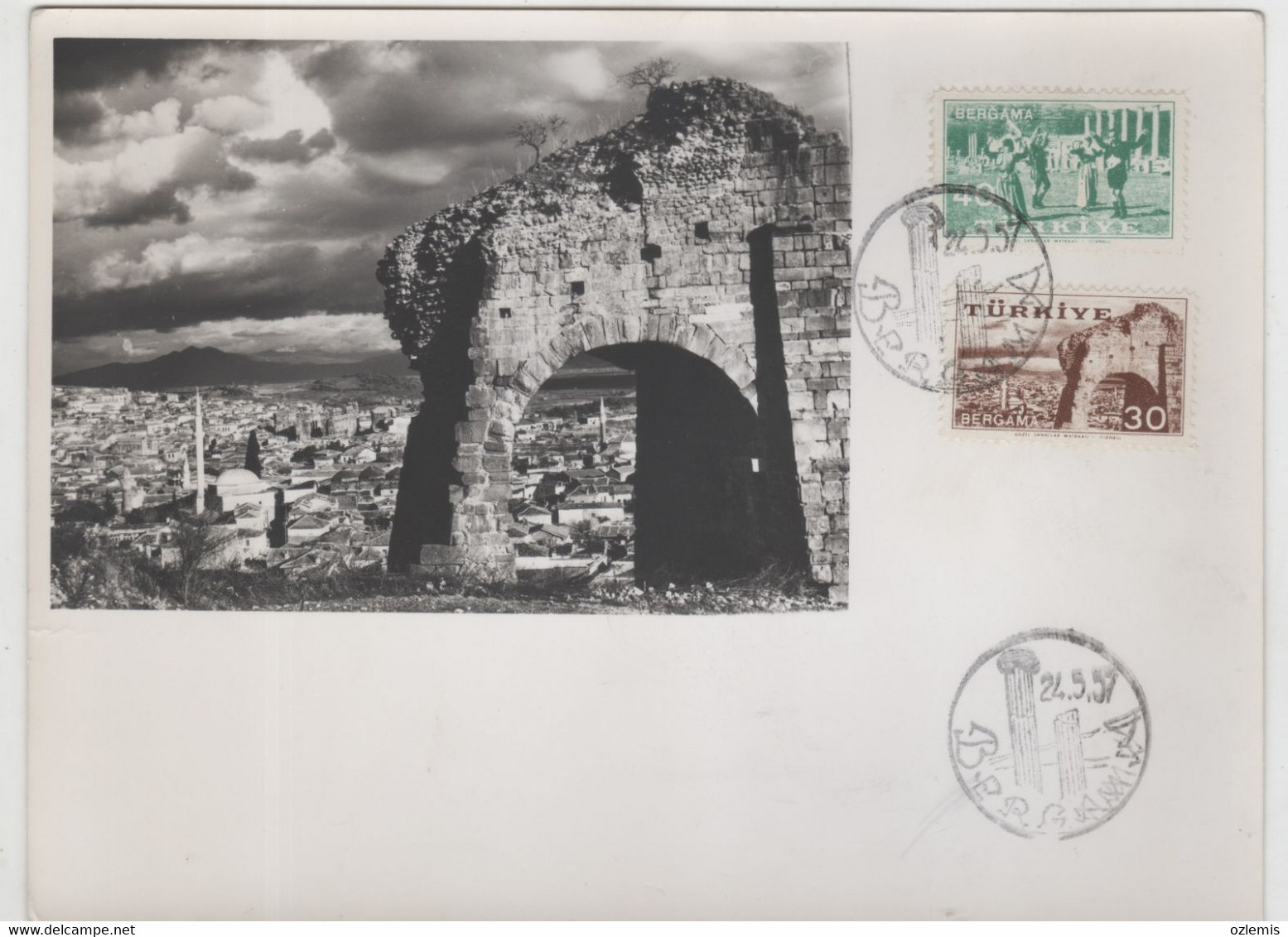 TURKEY,TURQUIE,TURKEI, BERGAMA, 1957 ,MAXIMUMCARD - Lettres & Documents