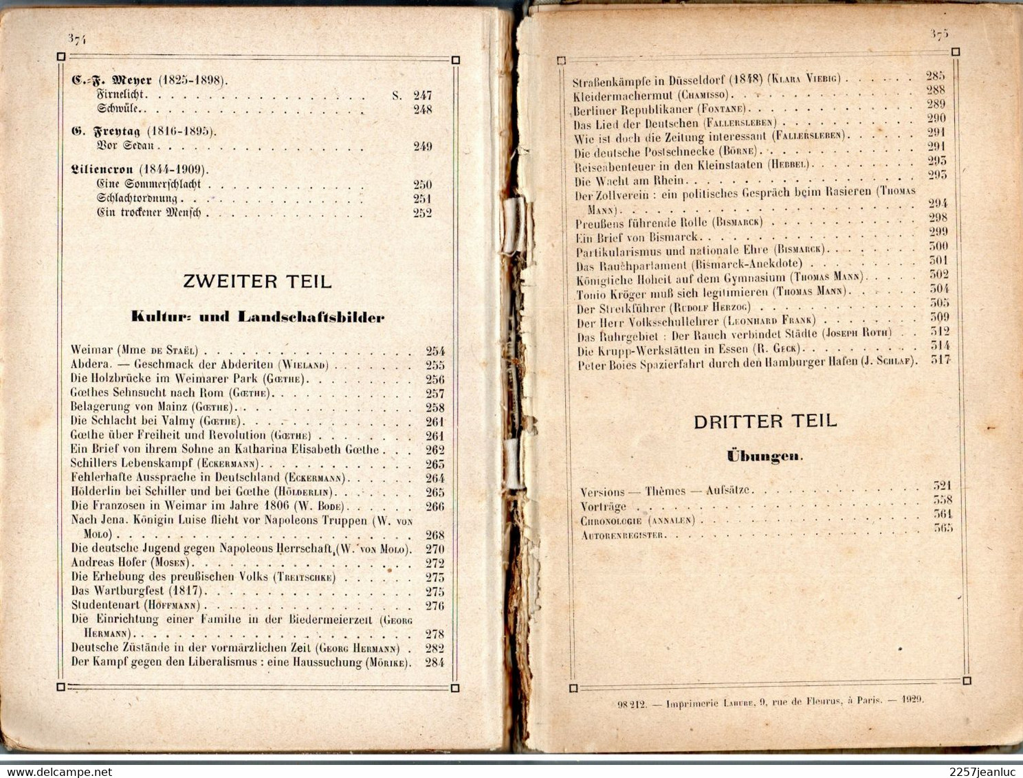 L'allemand Et L'Allemagne Par Les Textes De 1930 Classe De 1 ère - School Books