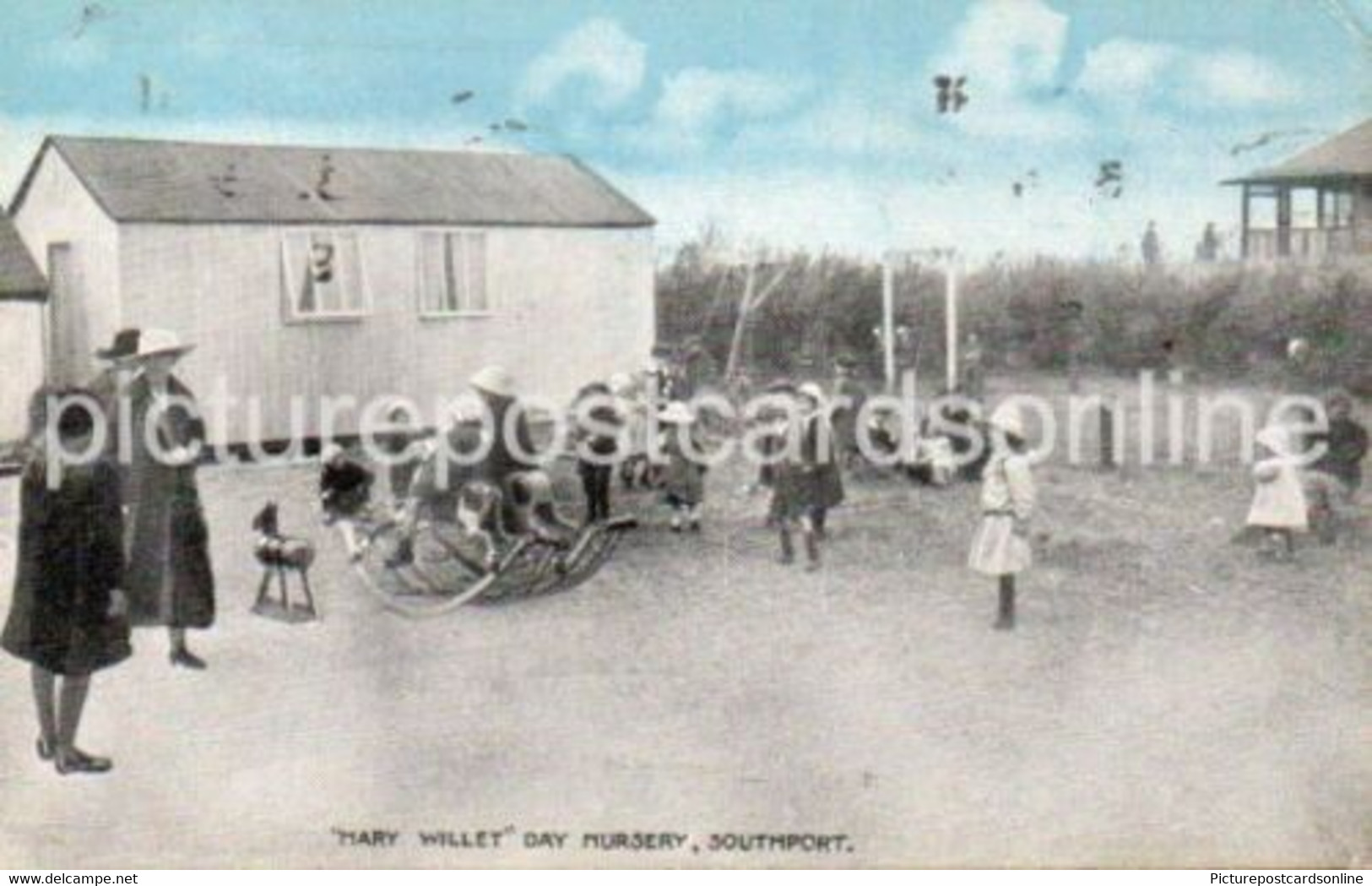 SOUTHPORT MARY WILLET DAY NURSERY OLD COLOUR POSTCARD LANCASHIRE - Southport