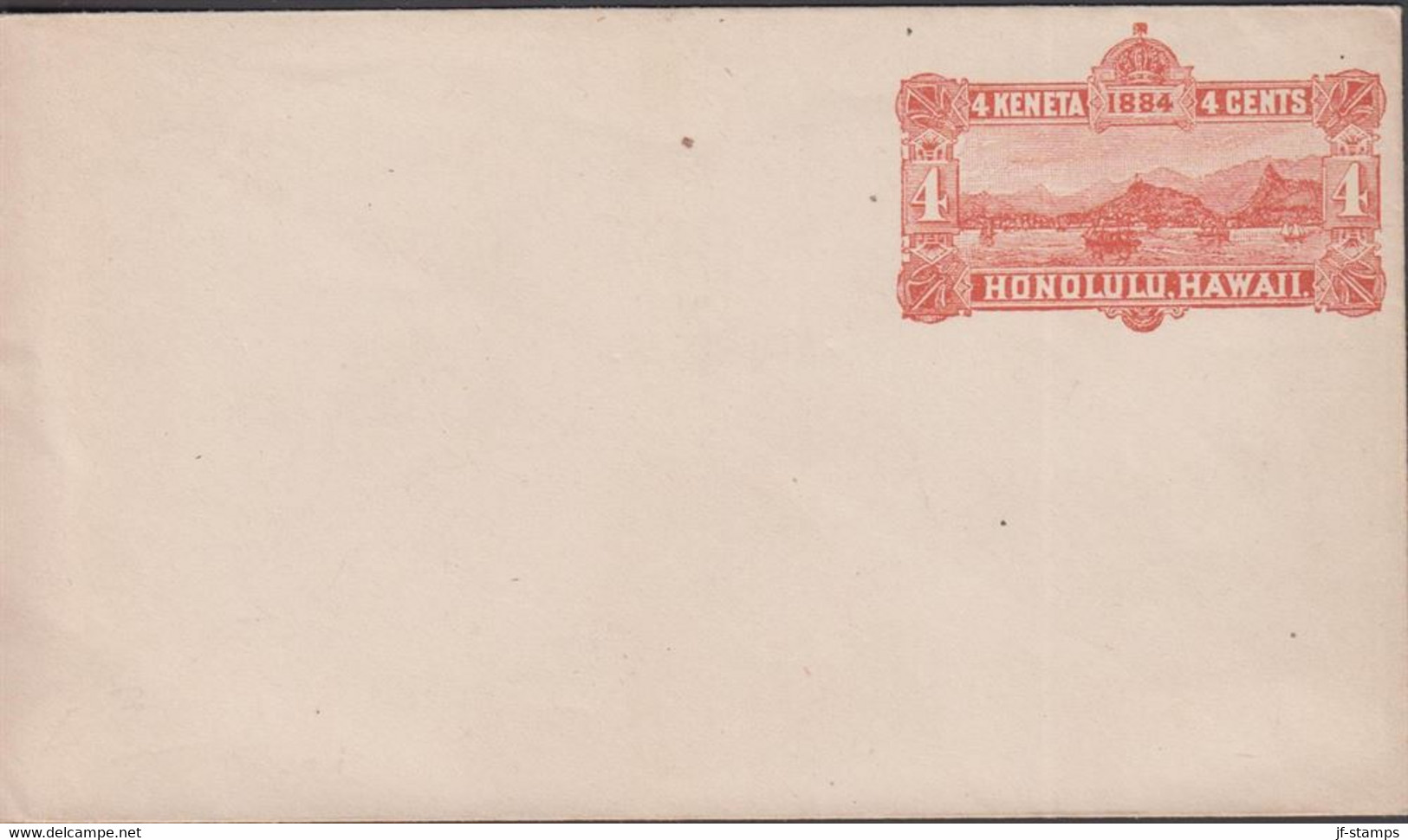 1884. HAWAII. 4 CENTS. HONOLULU. HAWAII. Envelope.  - JF436476 - Hawaï