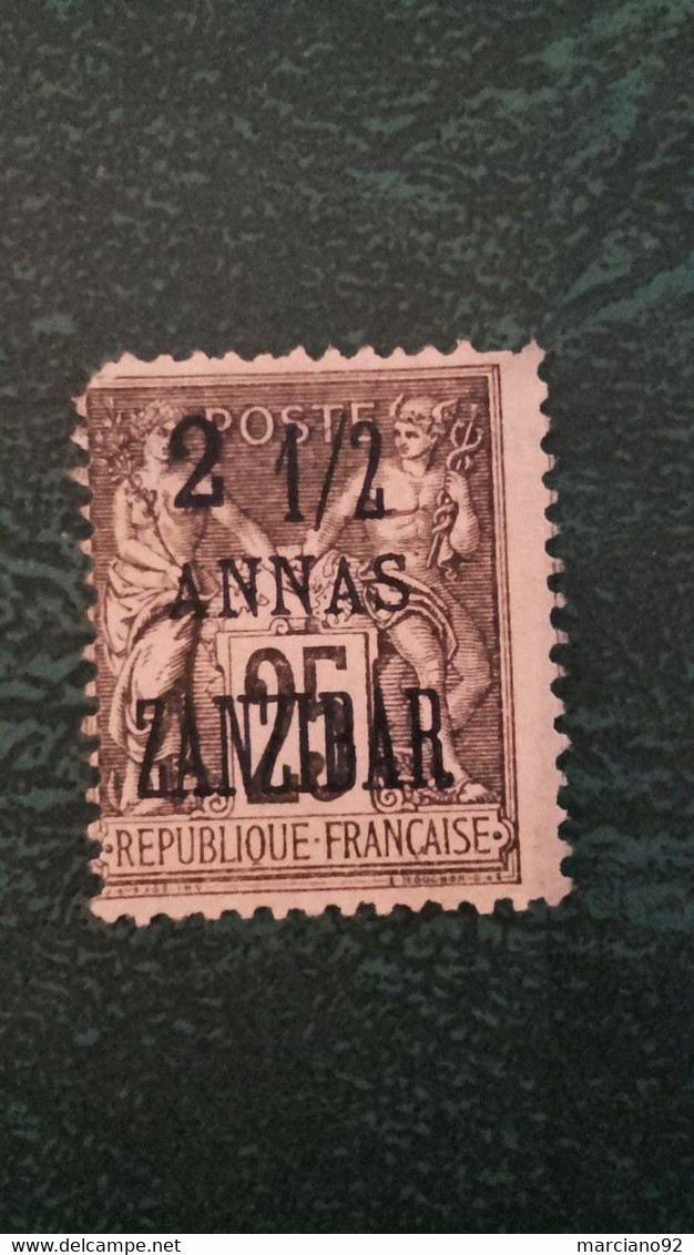 STAMPS : Rare Timbre Colonie Zanzibar  , Surchargè - Unused Stamps