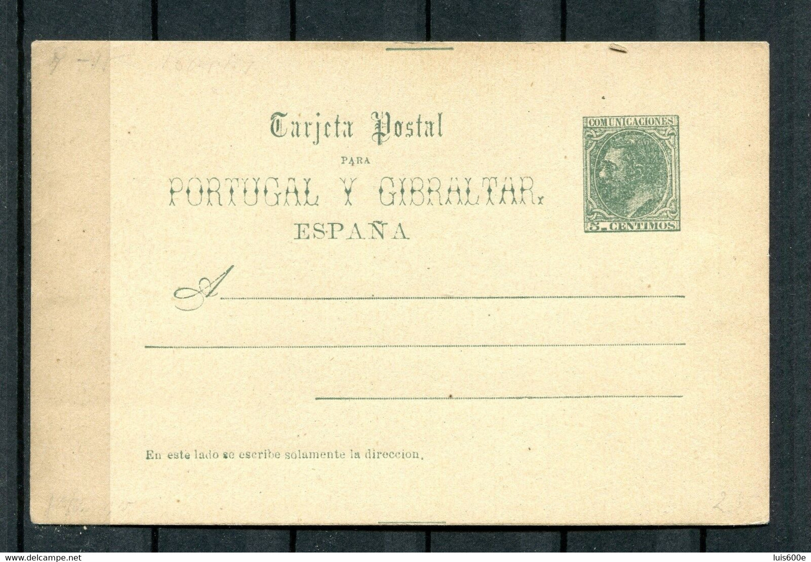 1884.ESPAÑA.ENTERO POSTAL.EDIFIL 13A*NUEVO CON FIJASELLOS(MH).CATALOGO 39€ - 1850-1931