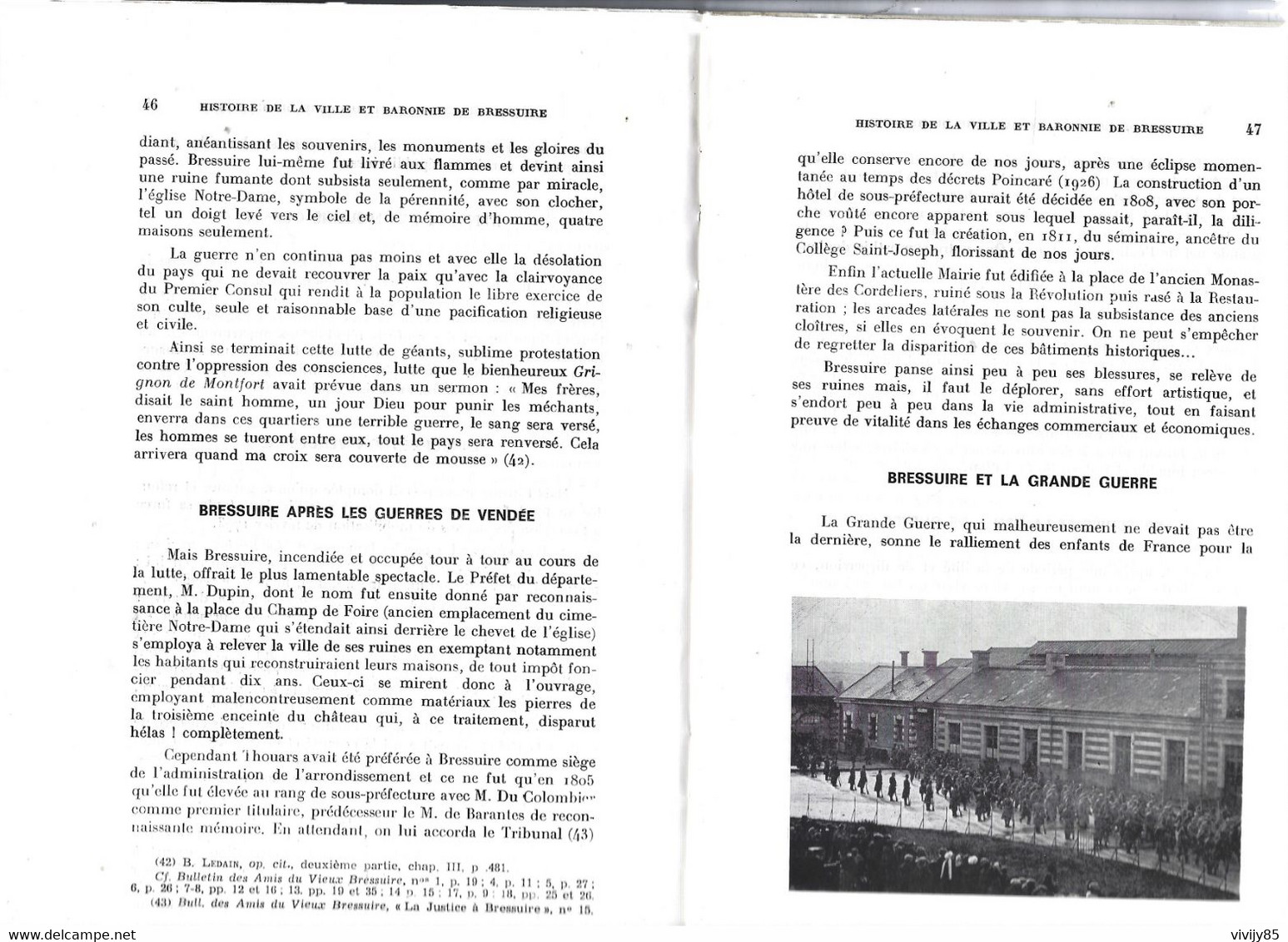 79 - BRESSUIRE - Livre De 55 Pages " Histoire Abrégée De La Ville Et Baronnie " Par Raymond Garand - 1973 - Poitou-Charentes