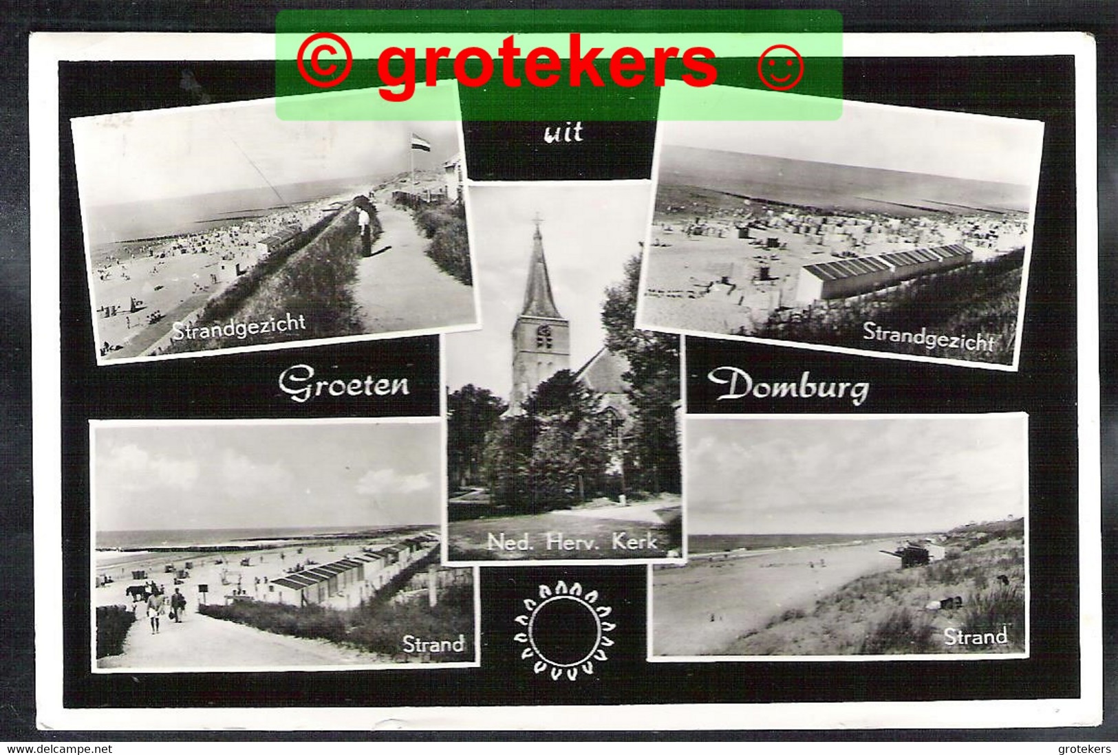 DOMBURG Groeten Uit 5-luik 1962 - Domburg