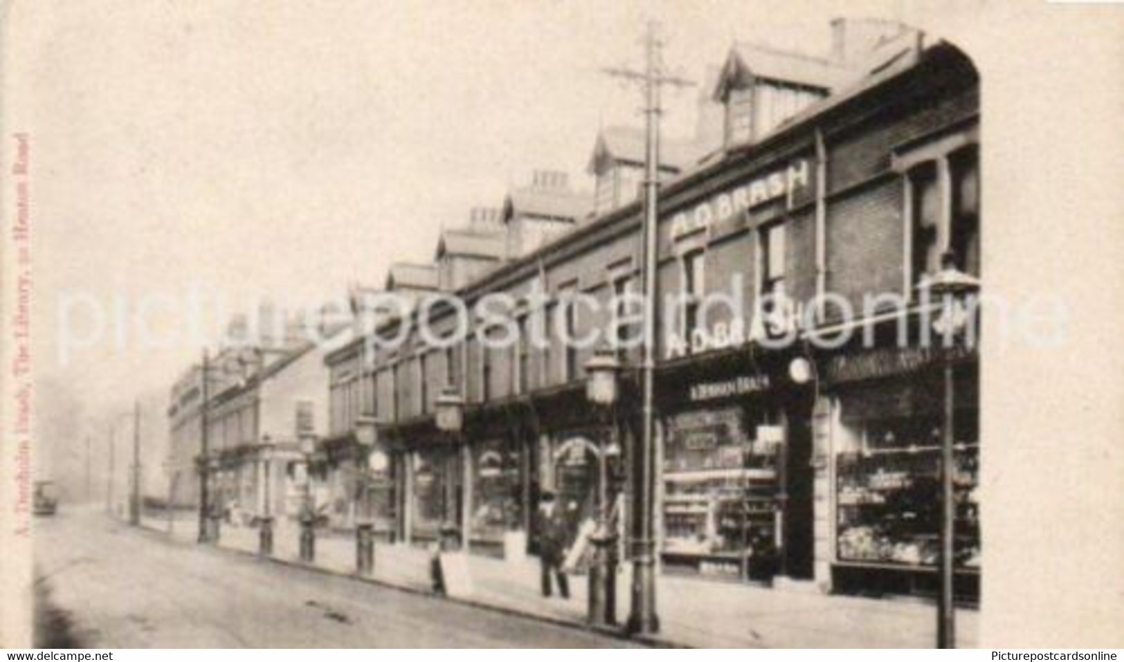 NEWCASTLE ON TYNE HEATON ROAD OLD B/W POSTCARD SHOP FRONTS - Newcastle-upon-Tyne