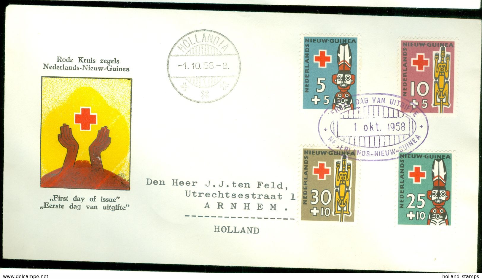 NEDERLANDS NIEUW GUINEA *  FDC E 1 * BESCHREVEN * (12.340a) - Niederländisch-Neuguinea