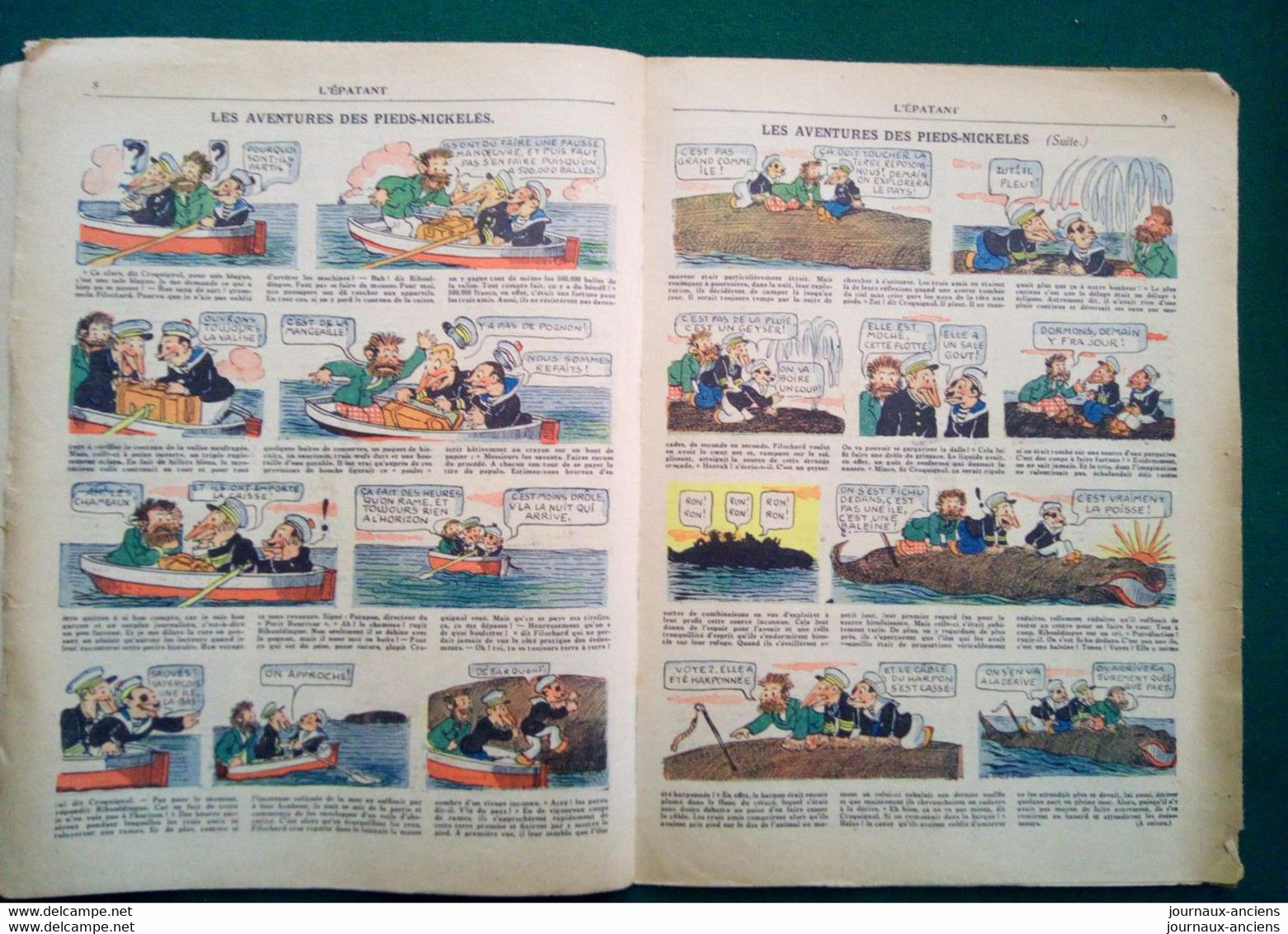 1935 Journal L'ÉPATANT - LES AVENTURES DES PIEDS-NICKELÉS - TOTOCHE ET LE PROFESSEUR TROMPETTE - DEUX CLOCHARDS - Pieds Nickelés, Les