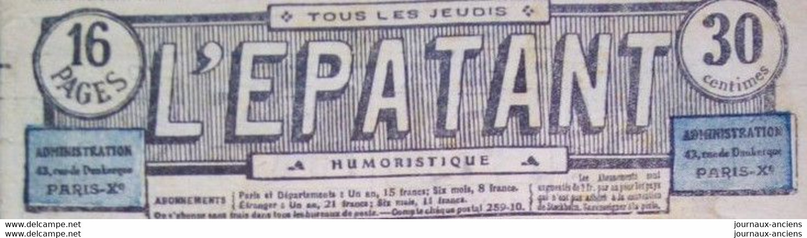 1935 Journal L'ÉPATANT - LES AVENTURES DES PIEDS-NICKELÉS - TOTOCHE ET LE PROFESSEUR TROMPETTE - LE FAUTEUIL ATTRAPE - Pieds Nickelés, Les