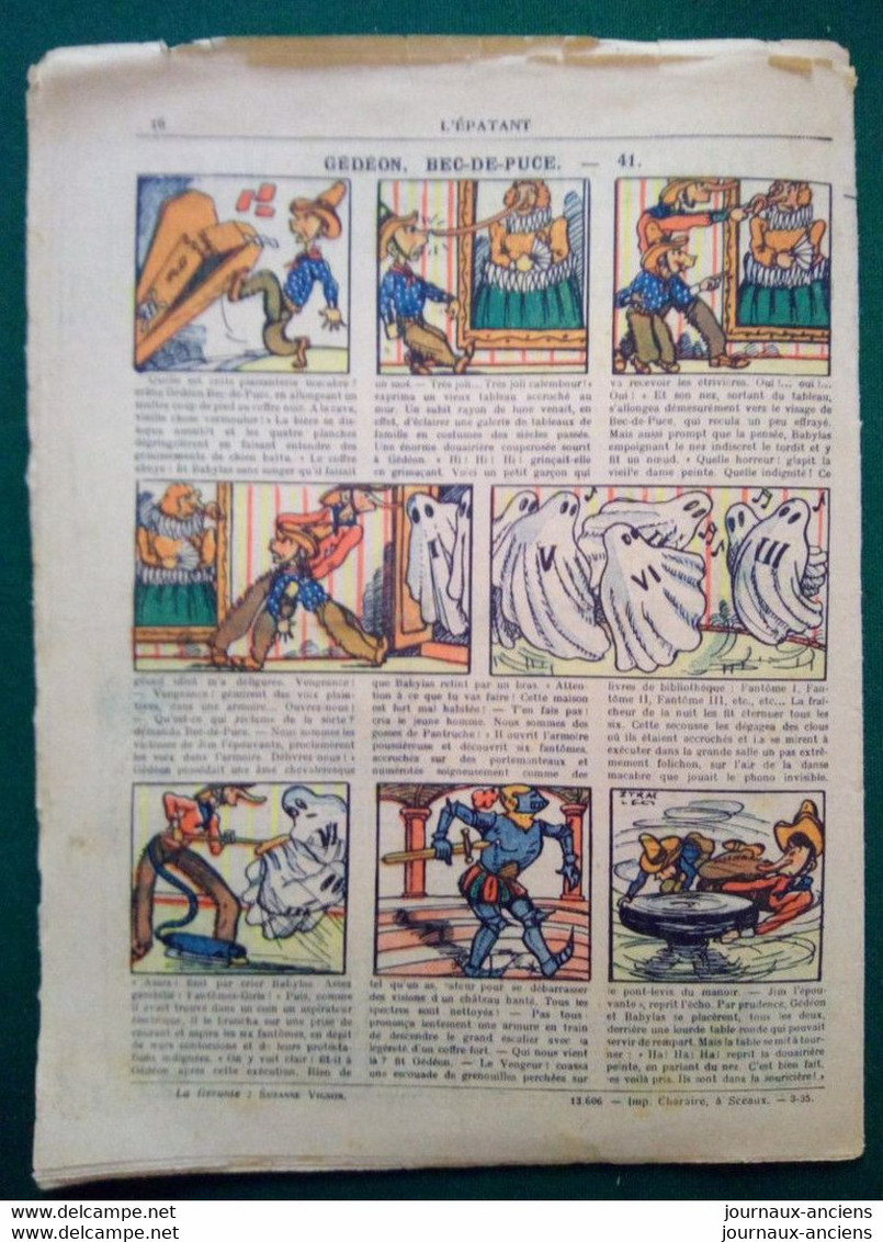 1935 Journal L'ÉPATANT - LES AVENTURES DES PIEDS-NICKELÉS - TOTOCHE ET LE PROFESSEUR TROMPETTE - NAHOUS CONTRE NABOT - Pieds Nickelés, Les