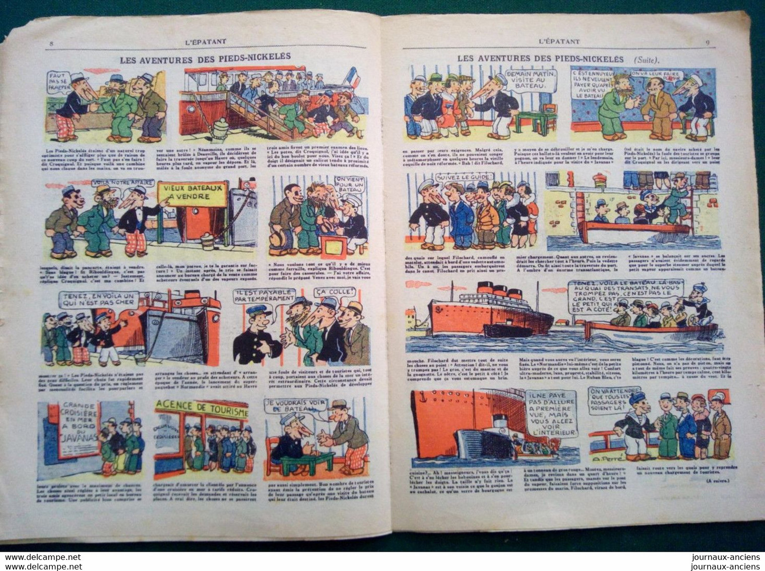 1935 Journal L'ÉPATANT - LES AVENTURES DES PIEDS-NICKELÉS - TOTOCHE ET LE PROFESSEUR TROMPETTE - LOOPING - MOULIN À VENT - Pieds Nickelés, Les