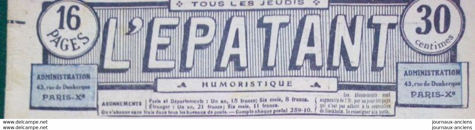 1935 Journal L'ÉPATANT - LES PIEDS NICKELÉS - TOTOCHE ET LE PROFESSEUR TROMPETTE - UNE REVANCHE - Pieds Nickelés, Les