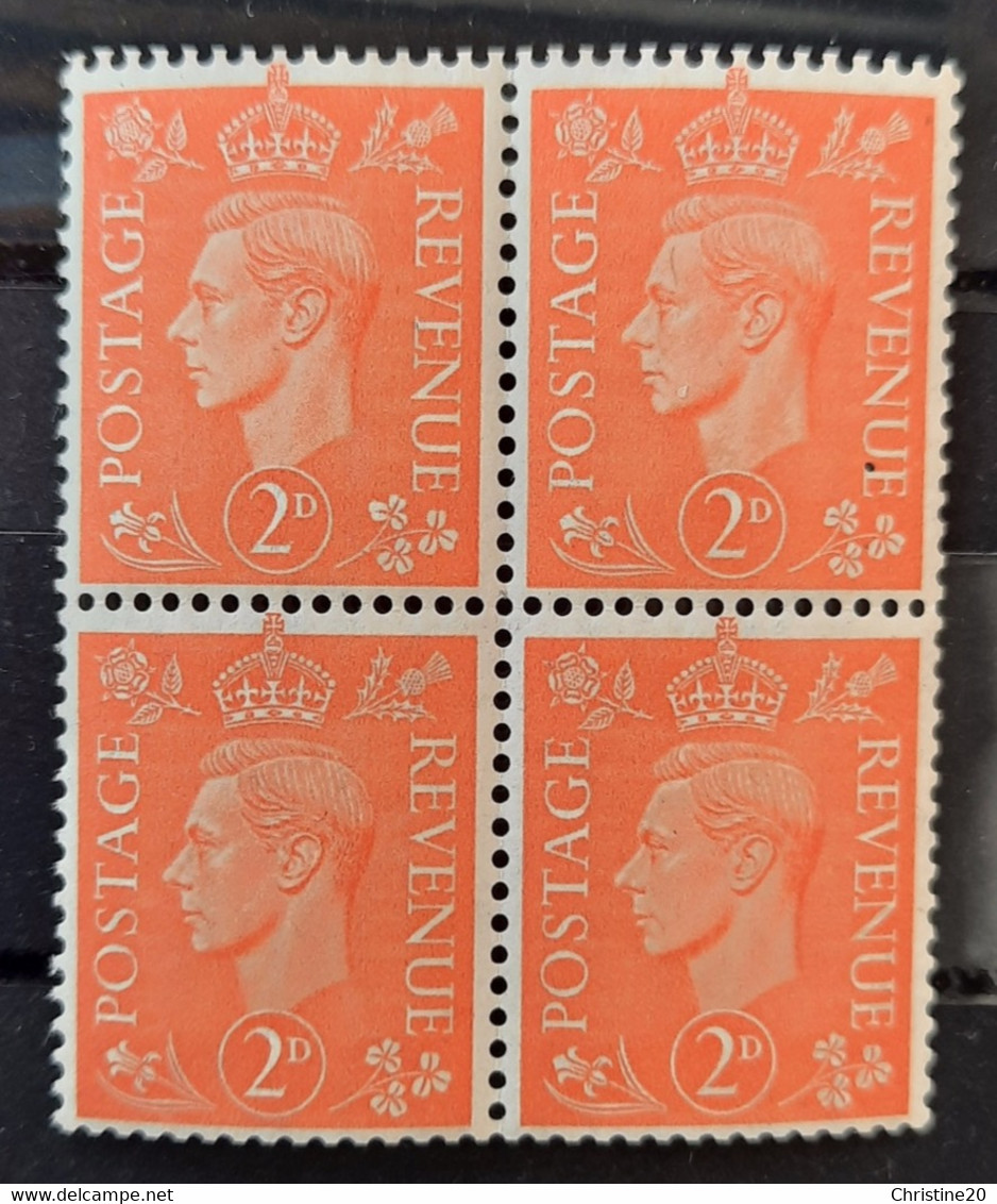 Grande-Bretagne 1937/47 N°212 En Bloc De 4 **TB Cote +6€ - Unused Stamps