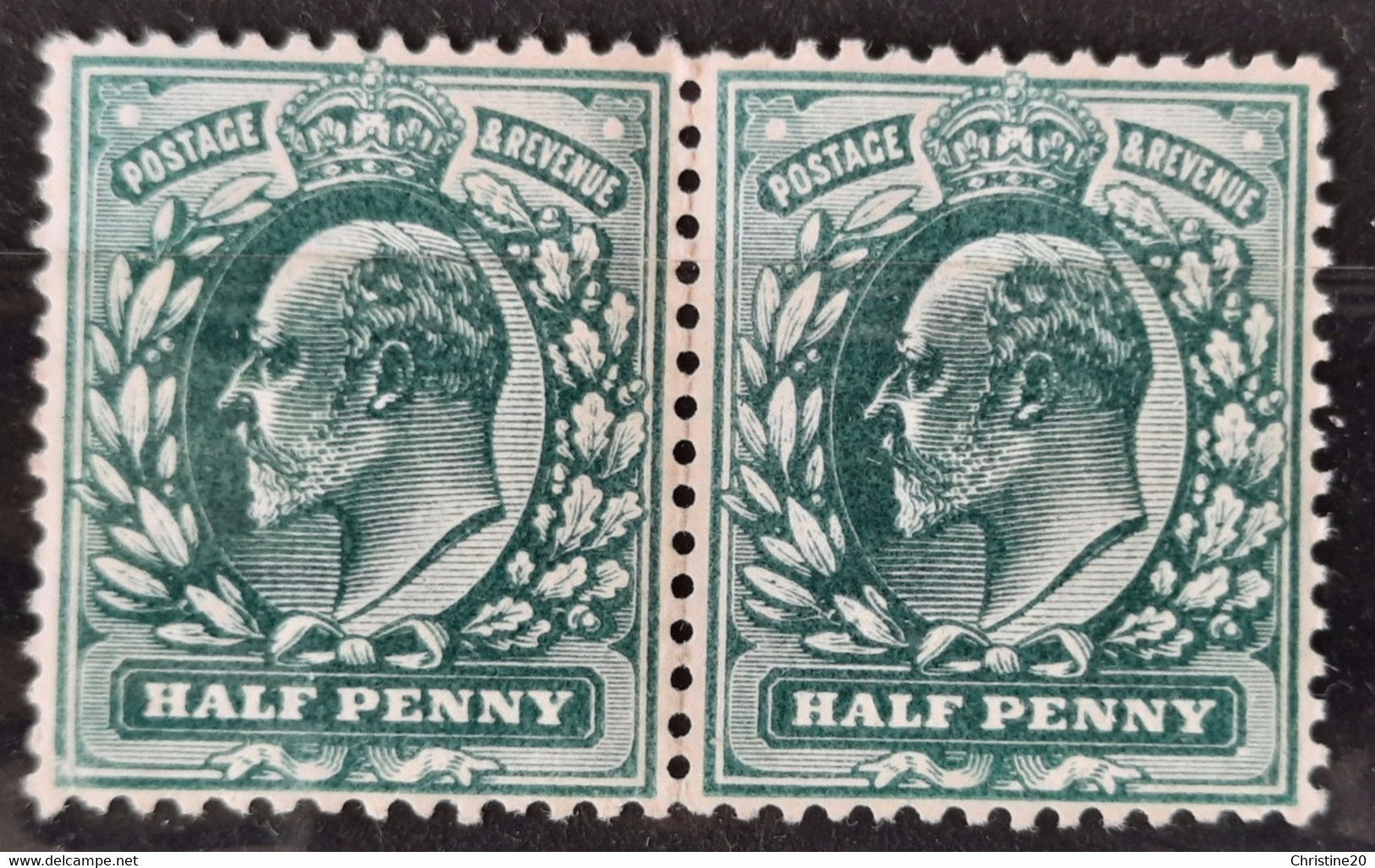 Grande-Bretagne 1902/10 N°106a En Paire **TB Cote 6€ - Unused Stamps