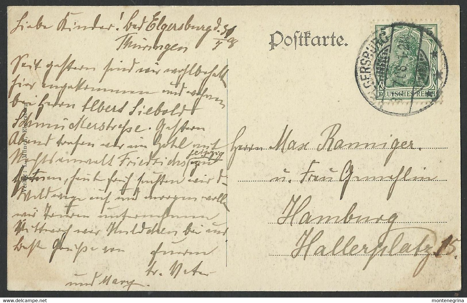 BAD ELGERSBURG - Pension " Harnischfeger "- Postcard (see Sales Conditions) 07364 - Elgersburg