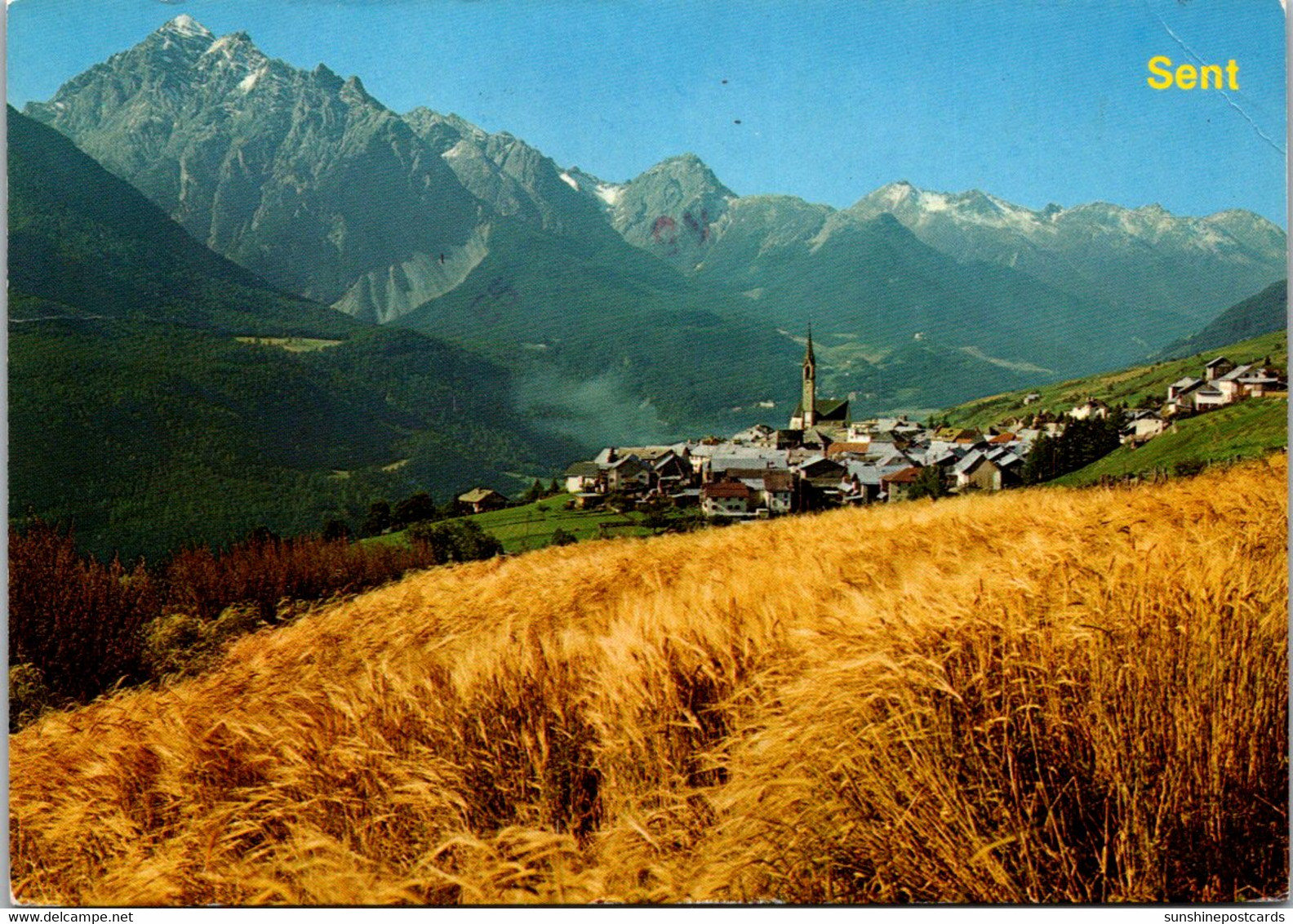 Switzerland Sent Panoramic View 1987 - Sent